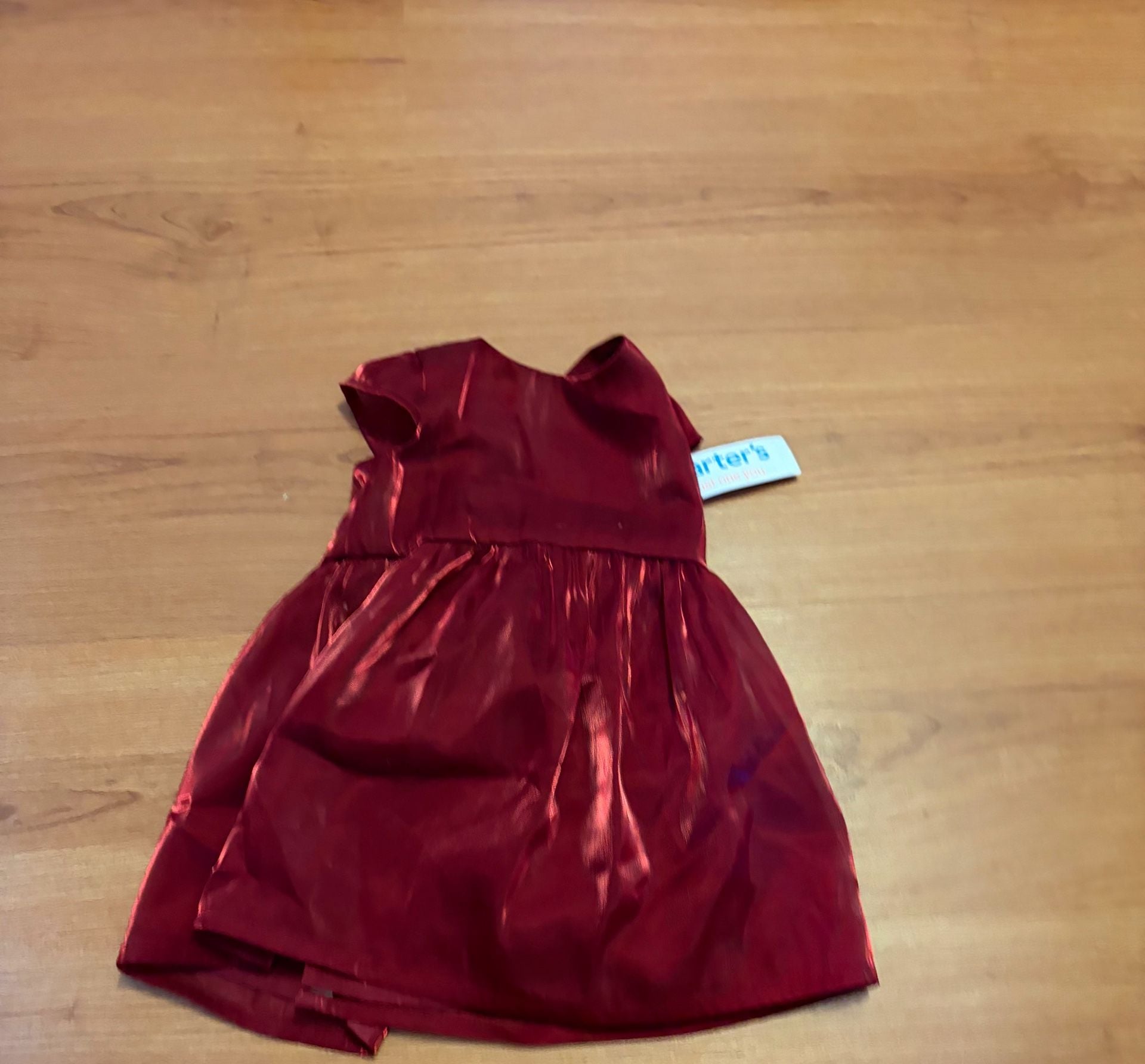 Carter's Just One You Dress Size 9M Red Metallic Holiday 2