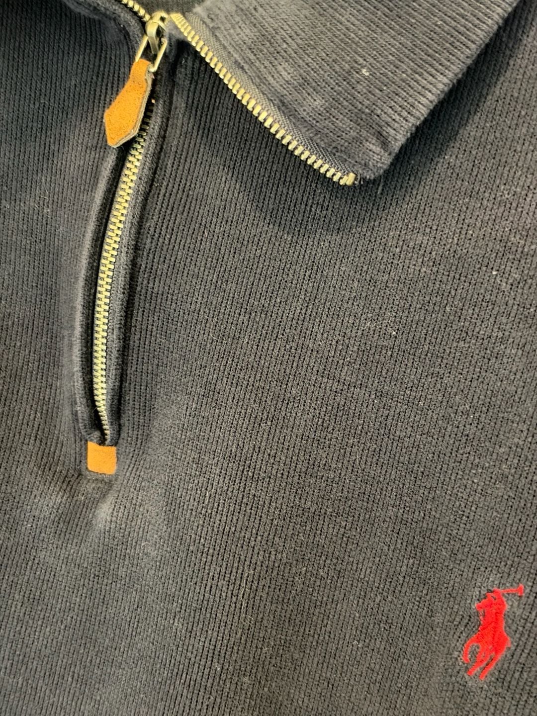 Polo By Ralph Lauren 1/4 Zip Pullover Sweater 3XLT Navy Blue Cotton 3