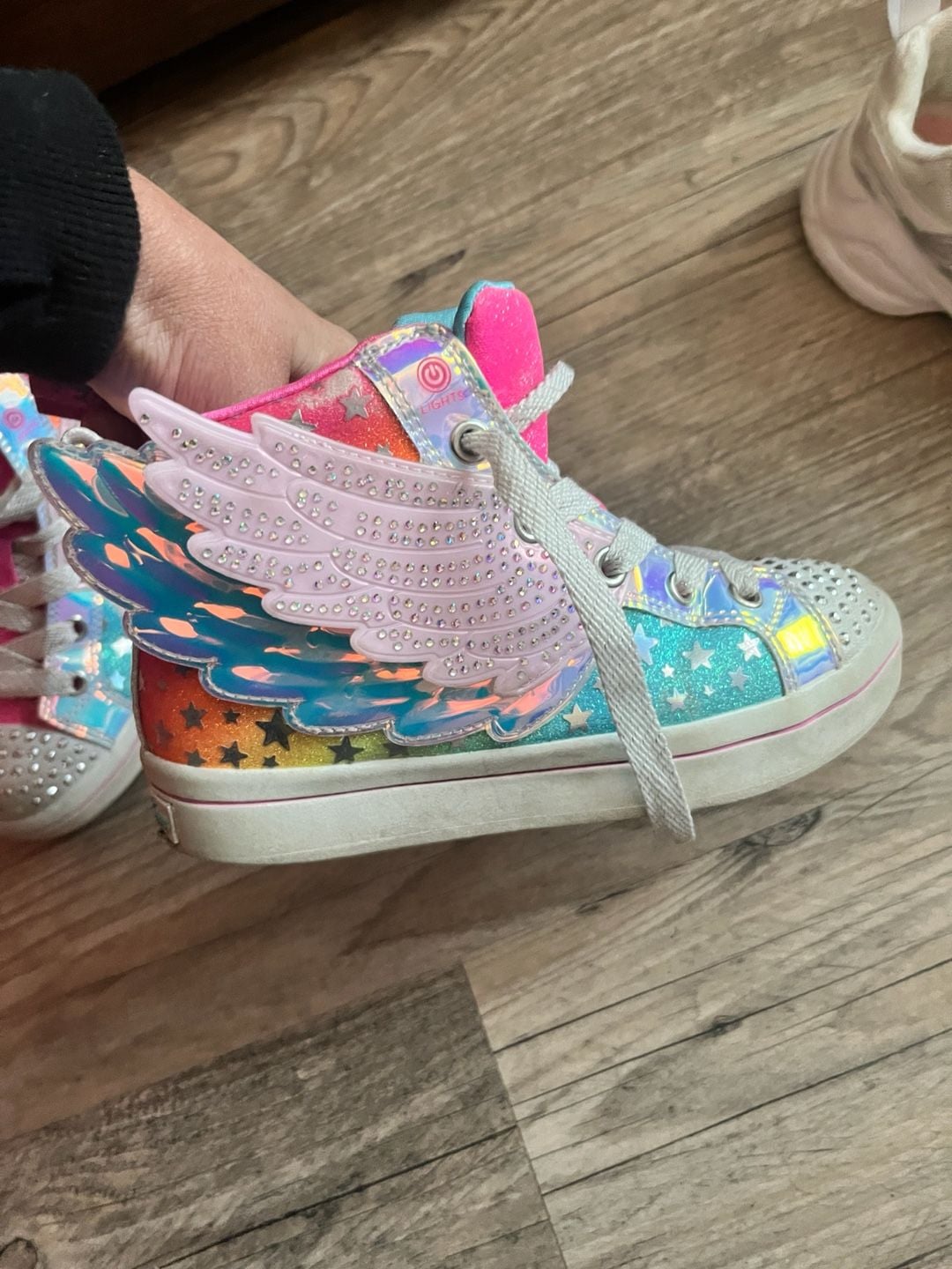 Skechers Twinkle Stars Light-Up Wing Sneakers 8