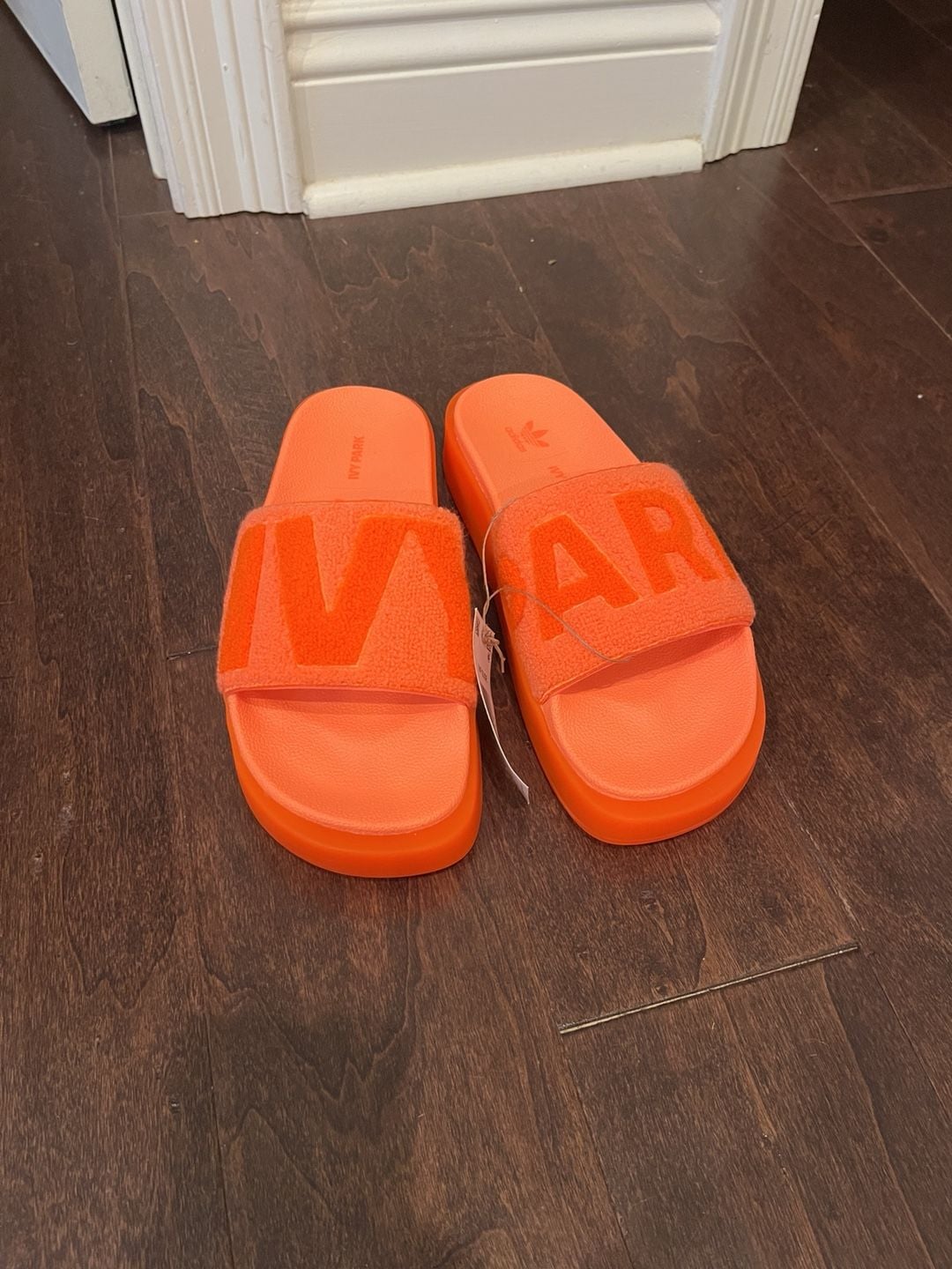 Adidas x Ivy Park IVP Slide Size 7 Men / 8 Women Orange Slides 3