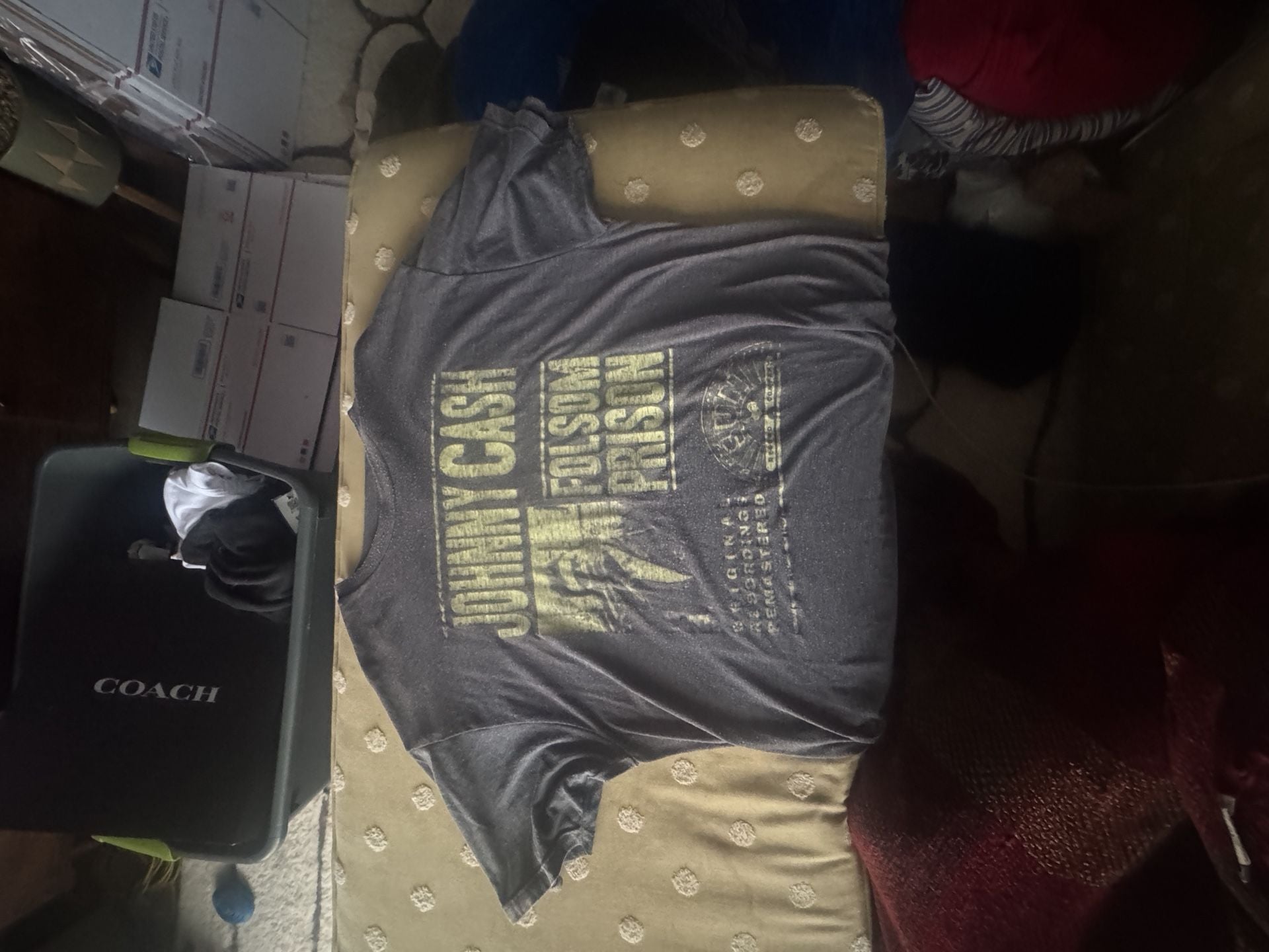 Johnny Cash Folsom Prison T-Shirt XL Gray Graphic Tee 1