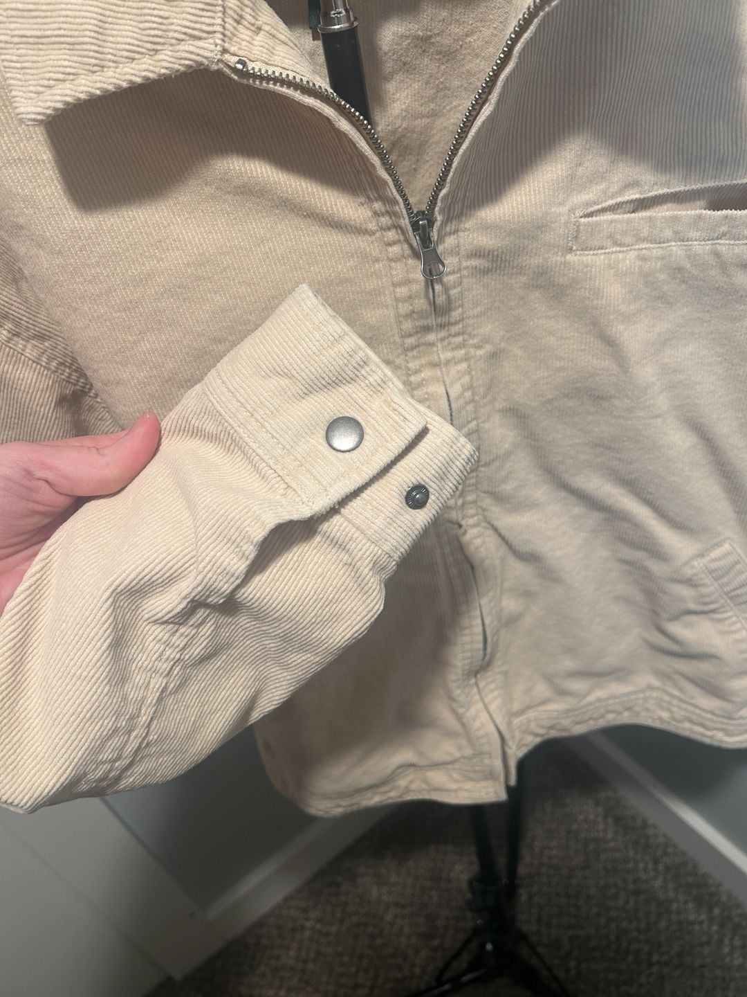 Wild Fable Corduroy Zip Jacket Size XL Beige Full Zip Cotton Outerwear 4