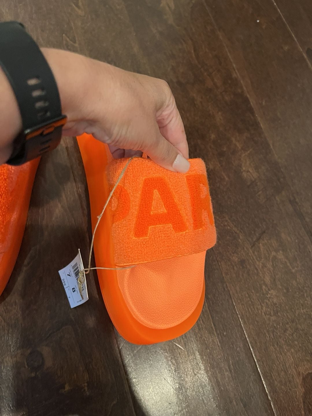 Adidas x Ivy Park IVP Slide Size 7 Men / 8 Women Orange Slides 7