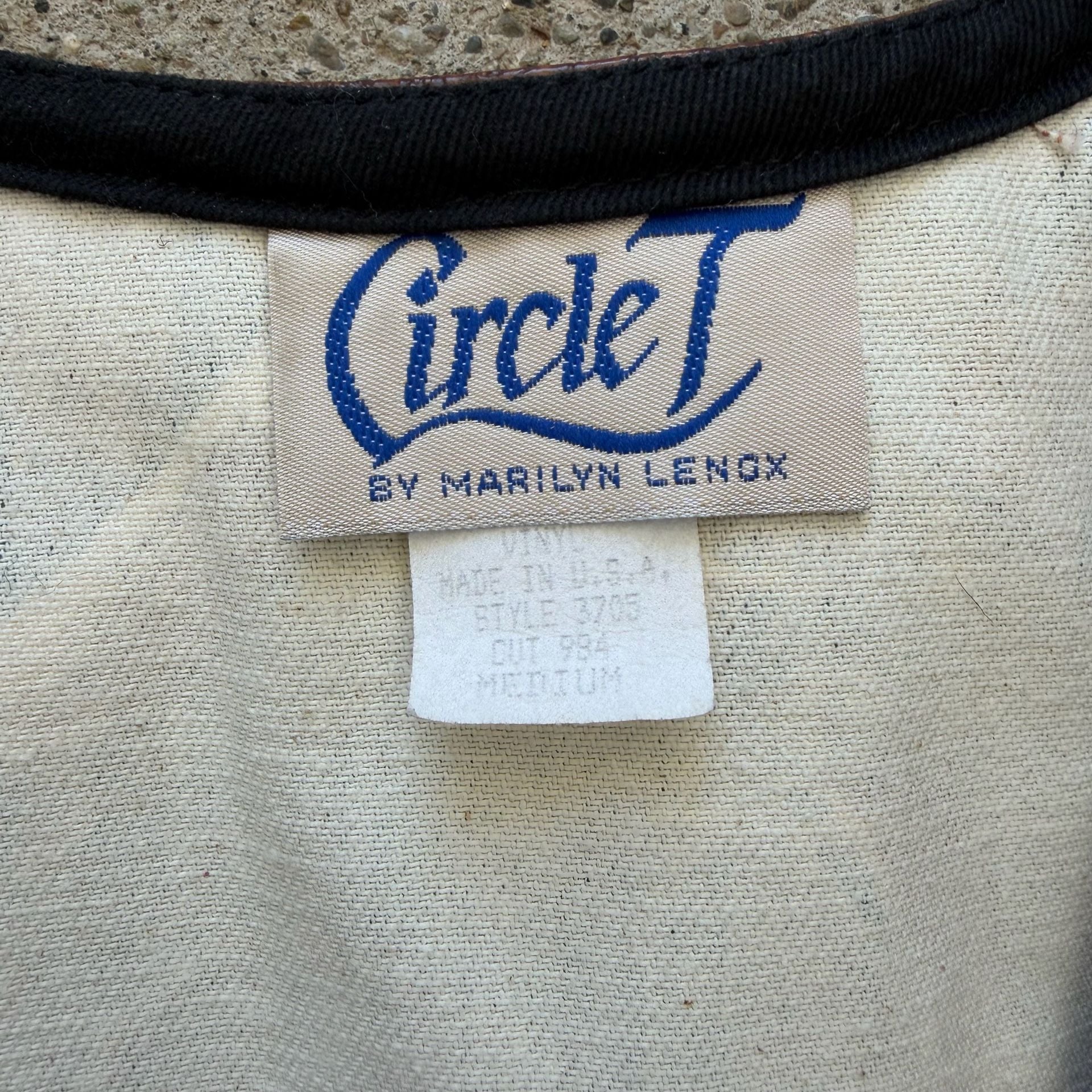 Circle T by Marilyn Lenox Western Rodeo Cowboy Vest Print Medium 4