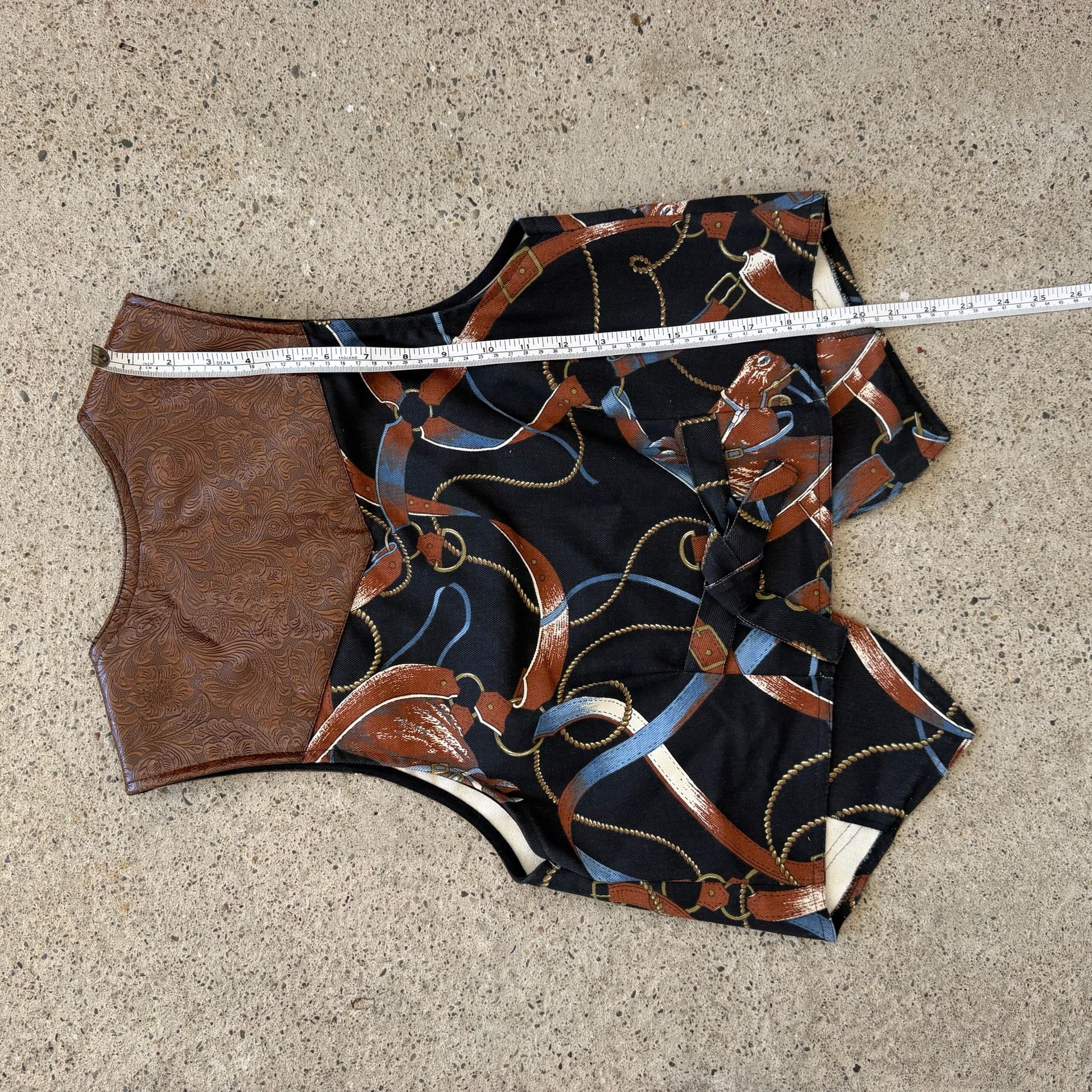 Circle T by Marilyn Lenox Western Rodeo Cowboy Vest Print Medium 7