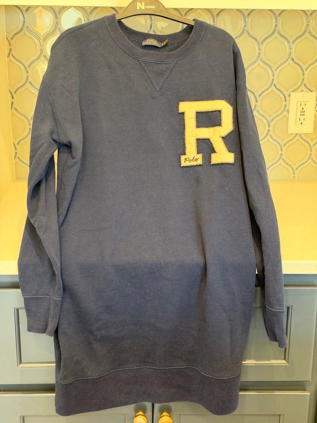 Polo Ralph Lauren Sweatshirt Size XS Tall Navy Blue R Patch 2