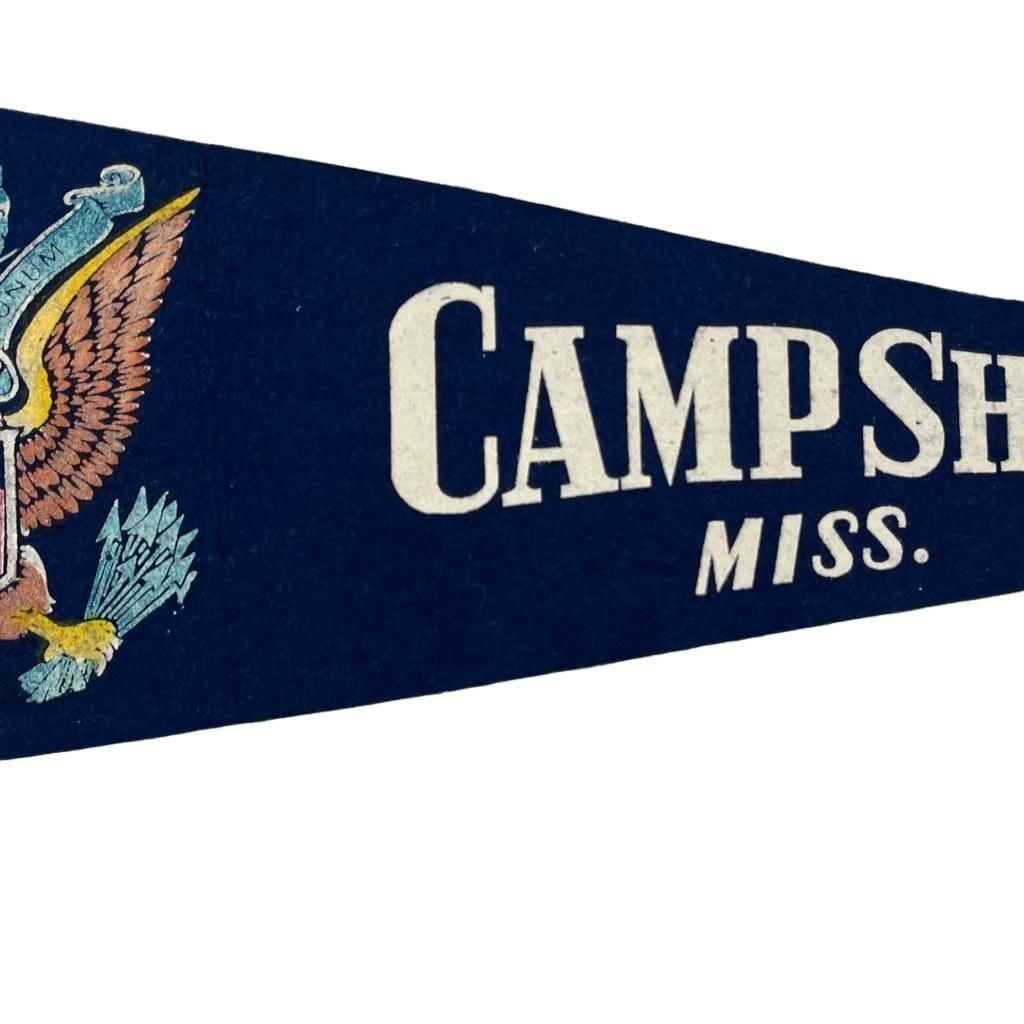 VTG WW2 Camp Shelby Mississippi Army Felt Pennant 3