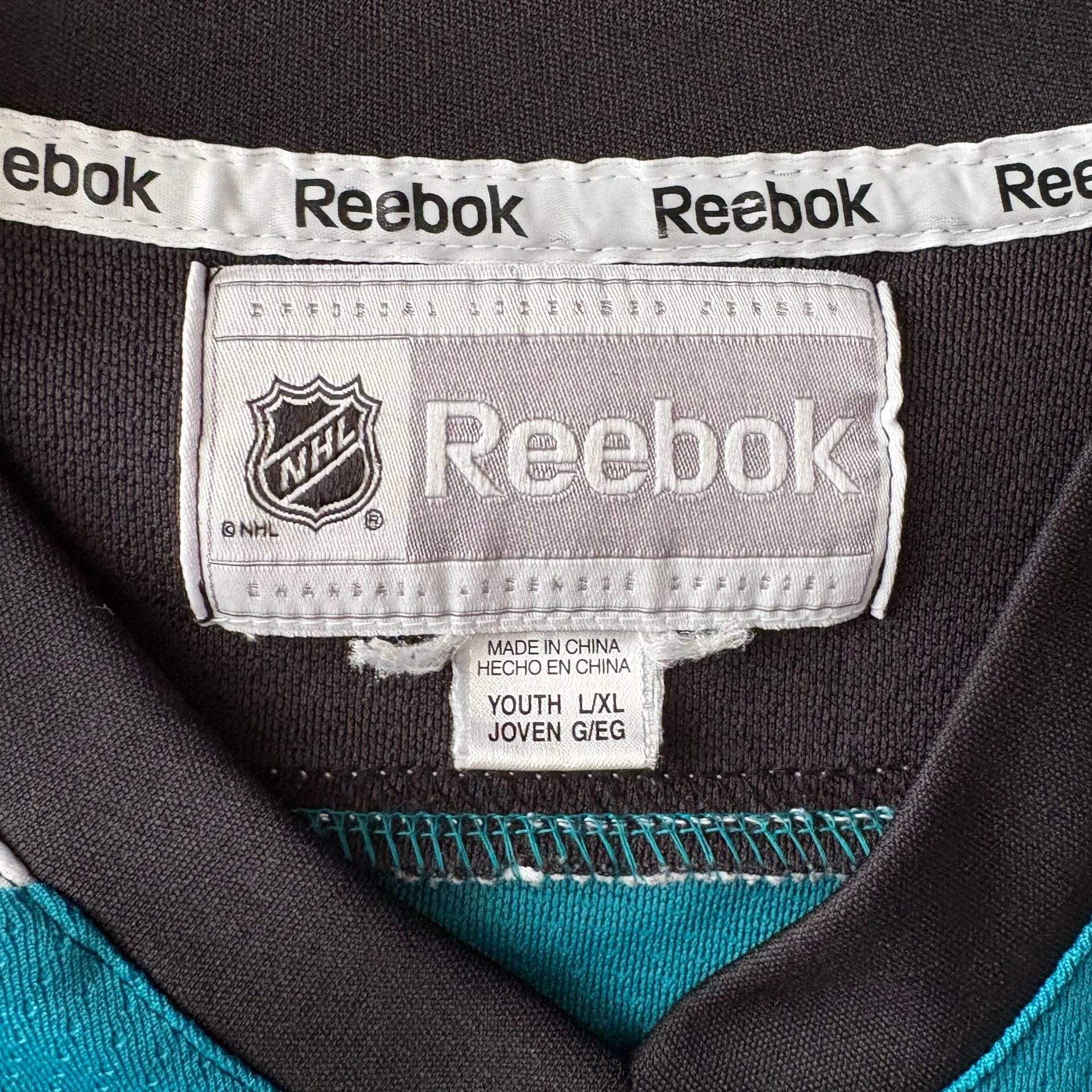Reebok San Jose Sharks Hockey Jersey Youth L/XL 4