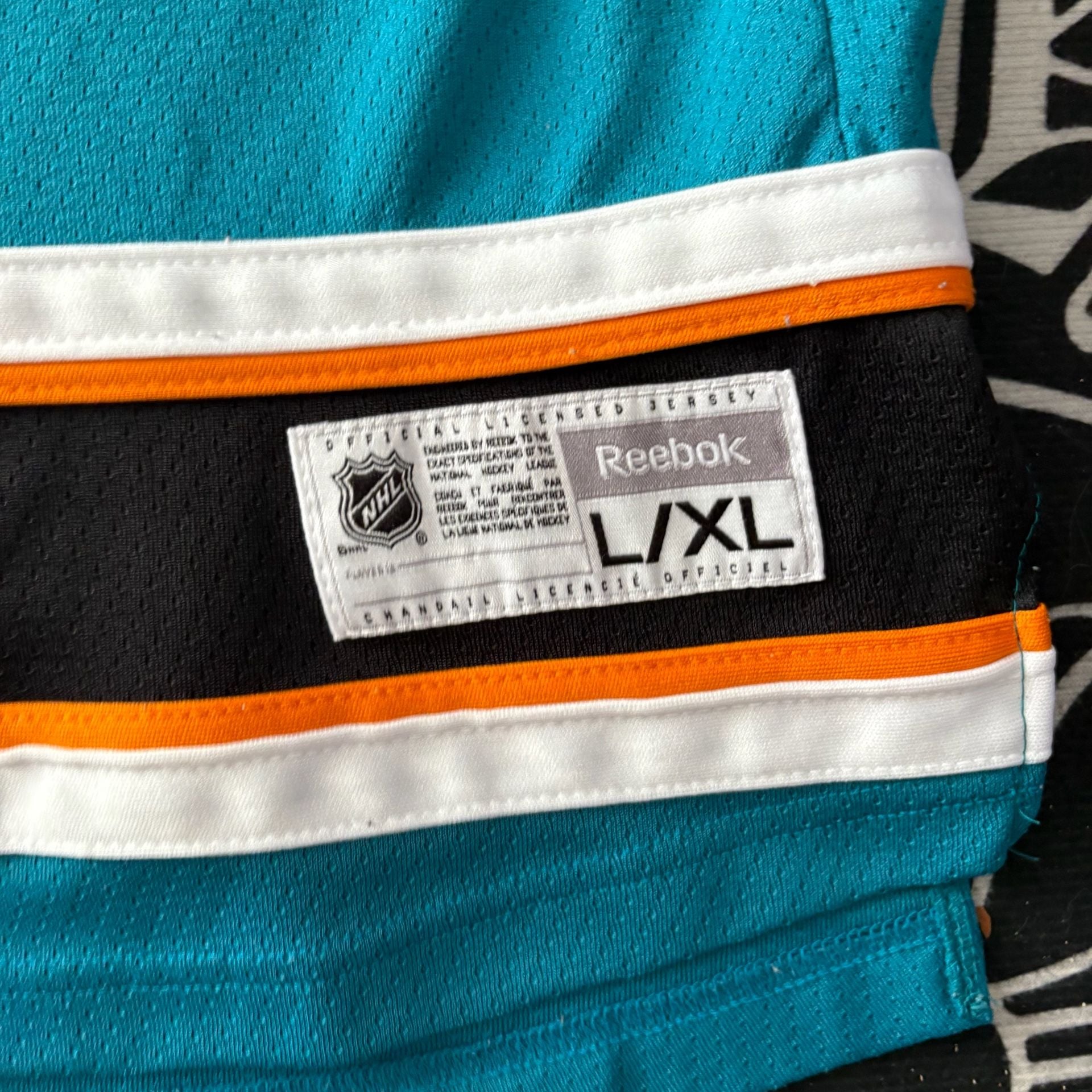 Reebok San Jose Sharks Hockey Jersey Youth L/XL 5
