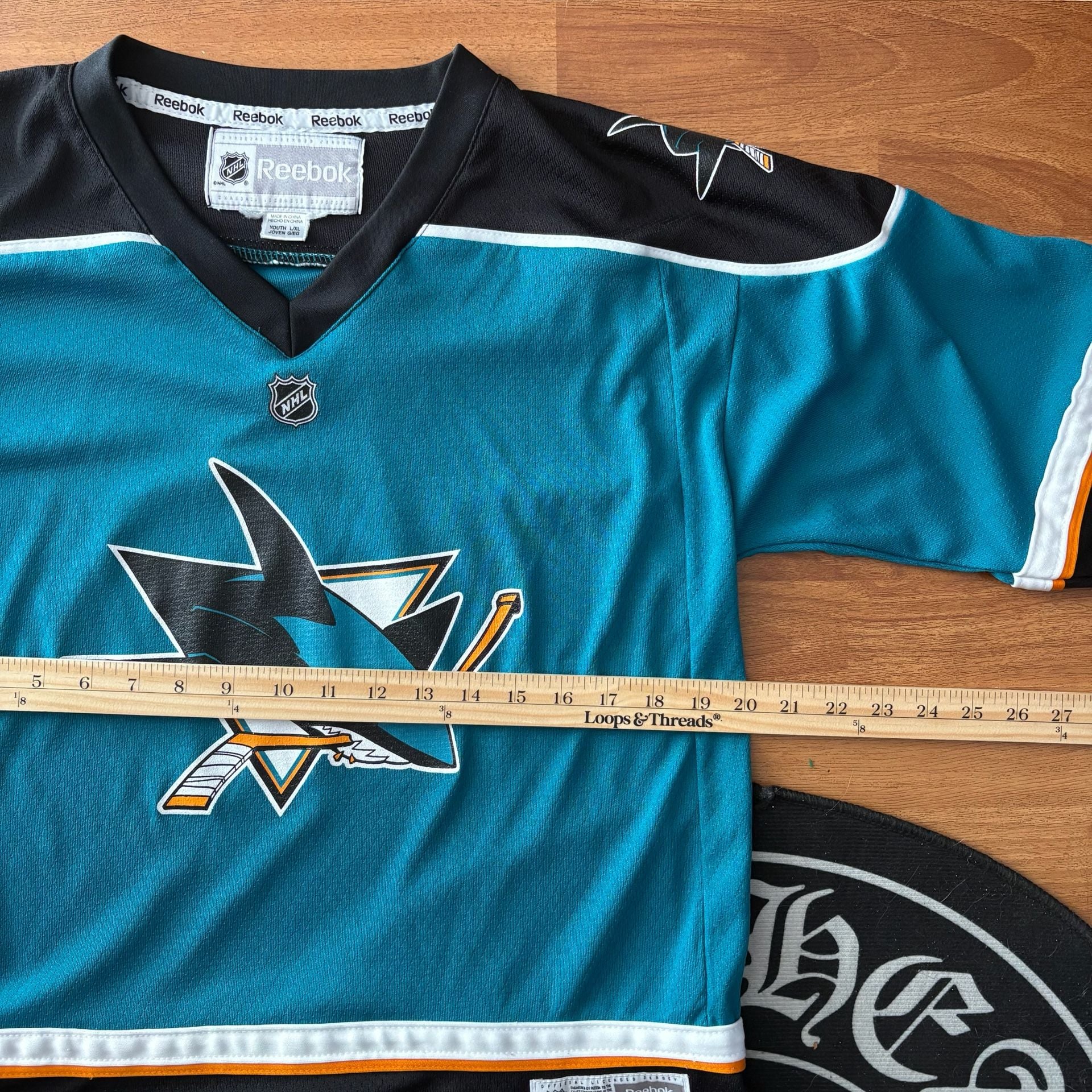 Reebok San Jose Sharks Hockey Jersey Youth L/XL 7