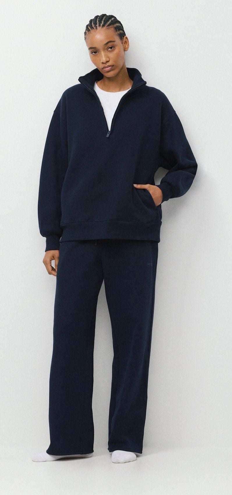 TNA Sweatfleece 1/2 Zip Sweatshirt Black 2