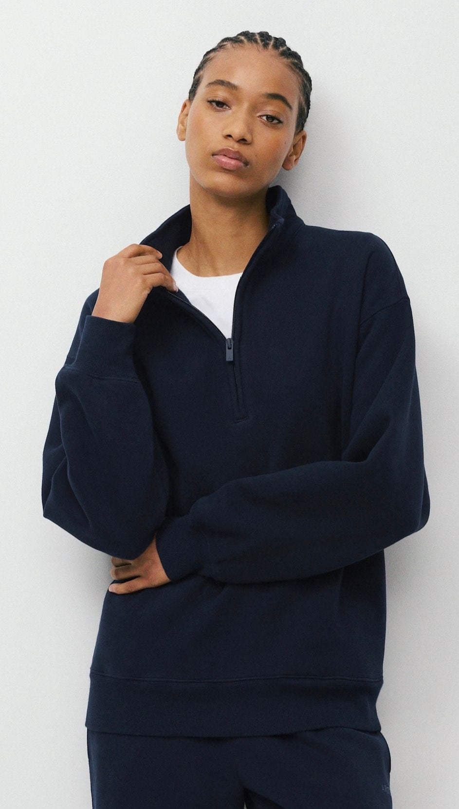 TNA Sweatfleece 1/2 Zip Sweatshirt Black 3