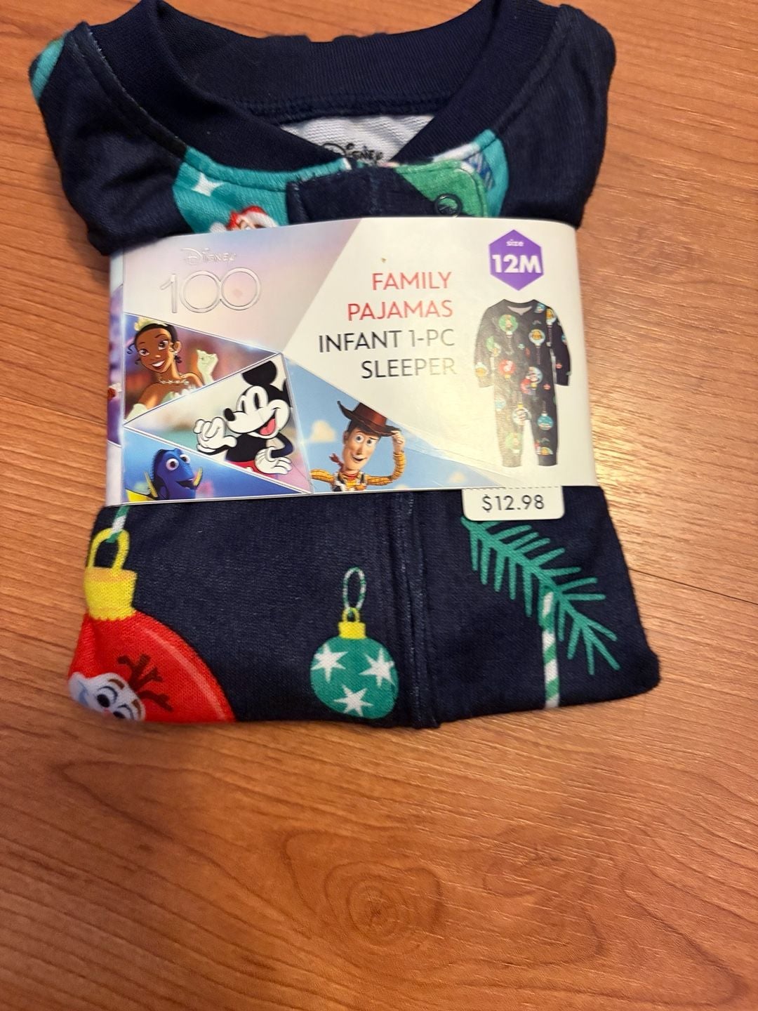 Disney 100 Family Pajamas Infant 1-PC Sleeper Size 12M 2