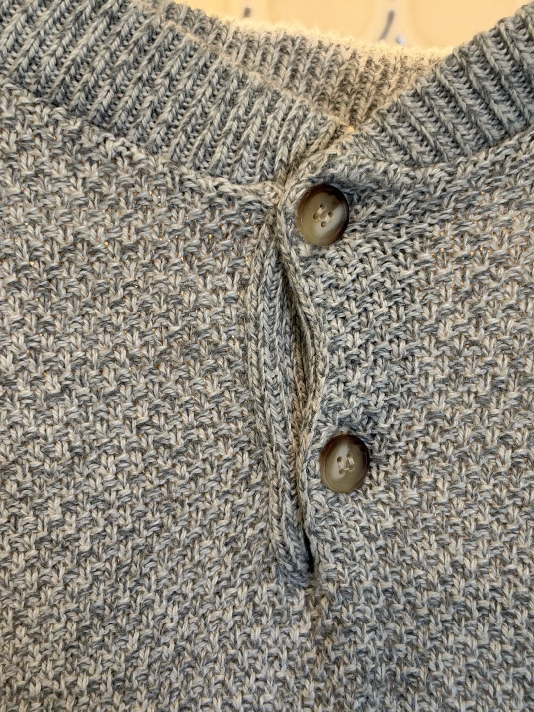 Croft & Barrow Pullover Sweater Size L Gray Fair Isle Cotton Blend 5