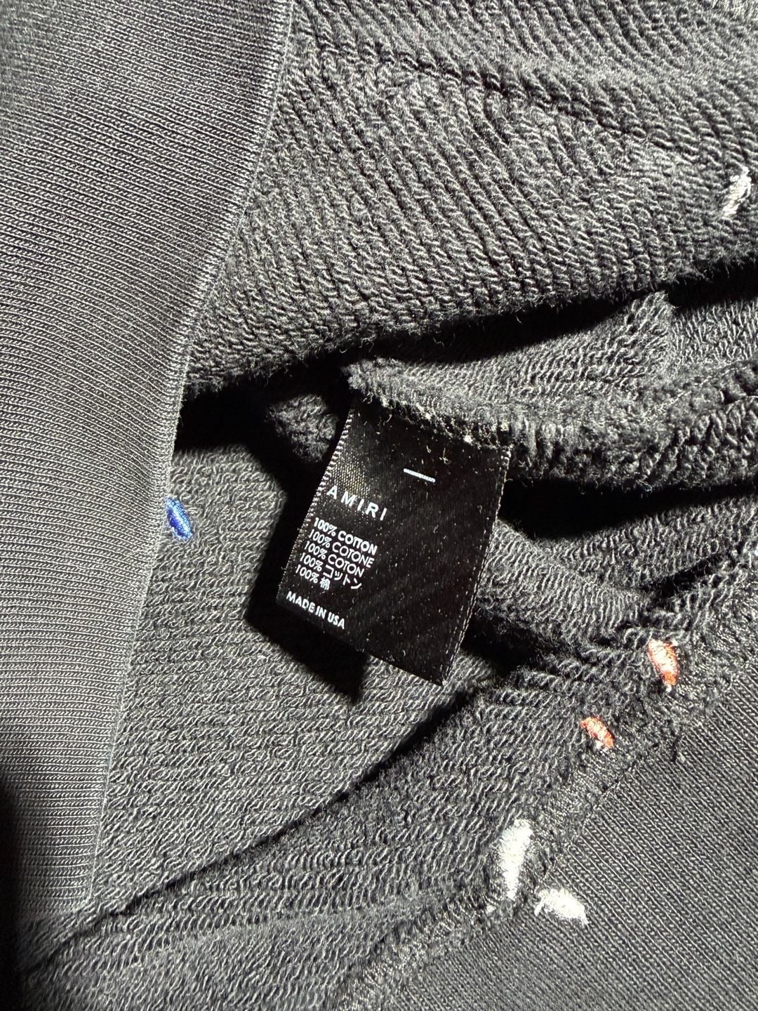 Amiri Paint Drip Logo Hoodie Black 5