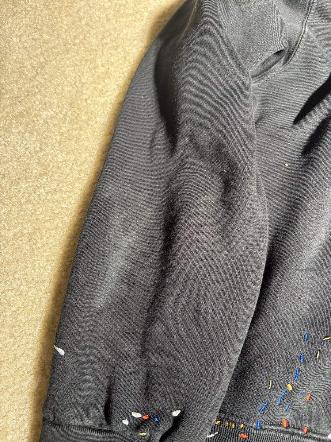 Amiri Paint Drip Logo Hoodie Black 9