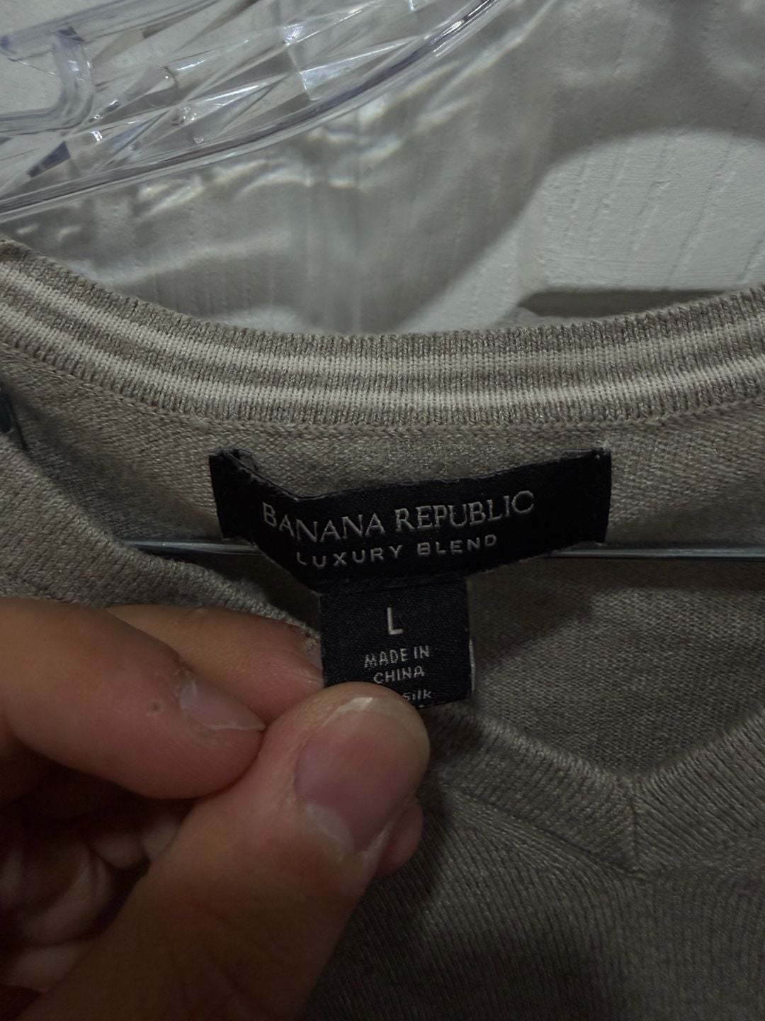 Banana Republic V-Neck Sweater Size L Brown 3