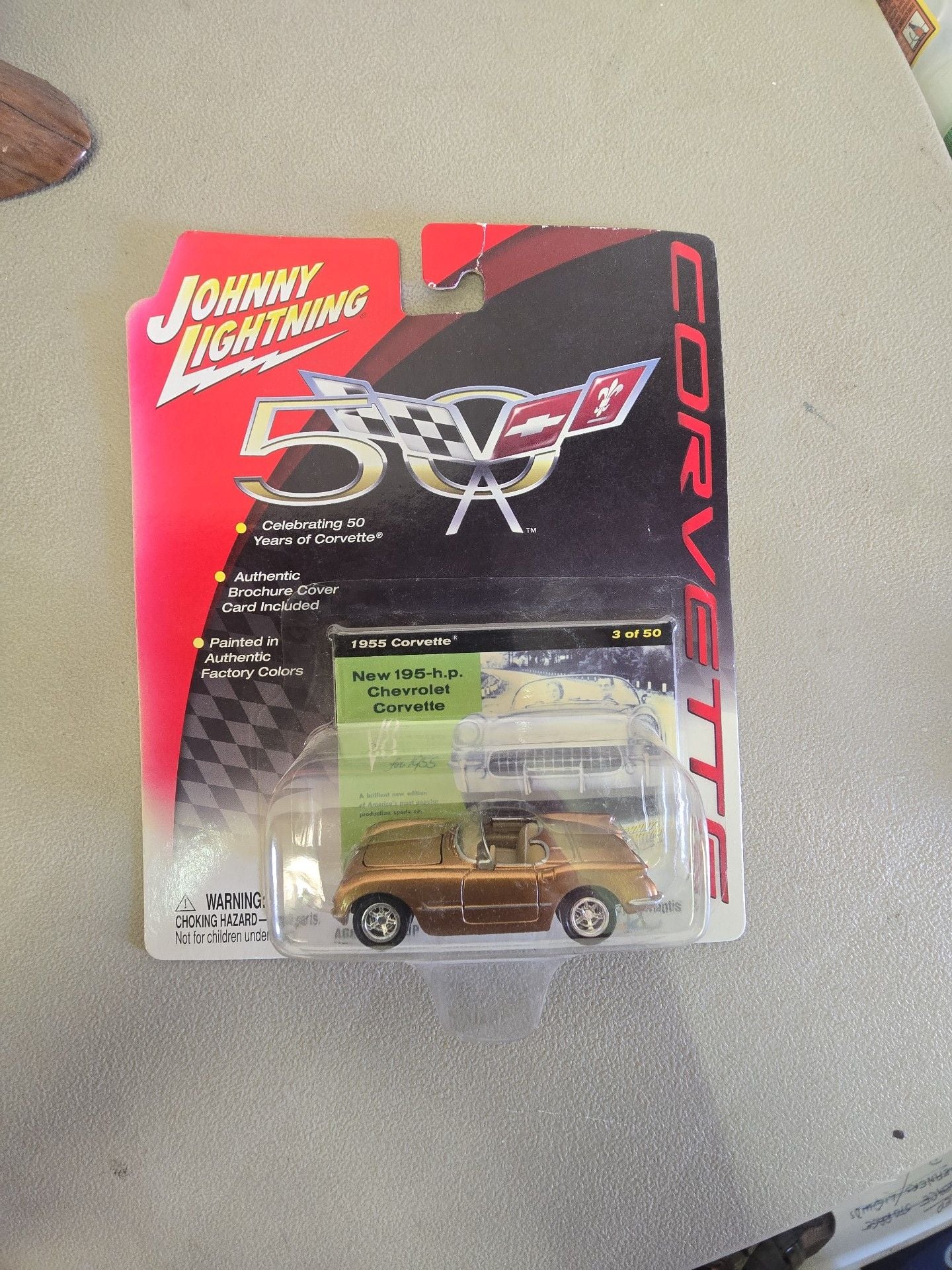 Johnny Lightning 1955 Corvette 3 of 50 Die-Cast Car Celebrating 50 Years 1