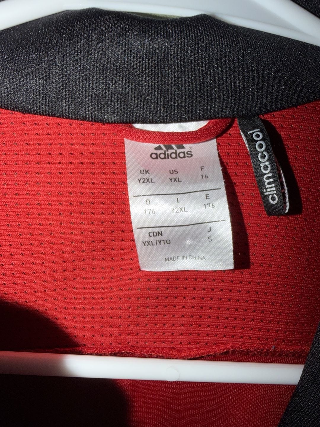 Adidas Climacool Track Jacket Youth YXL Red Black White 4