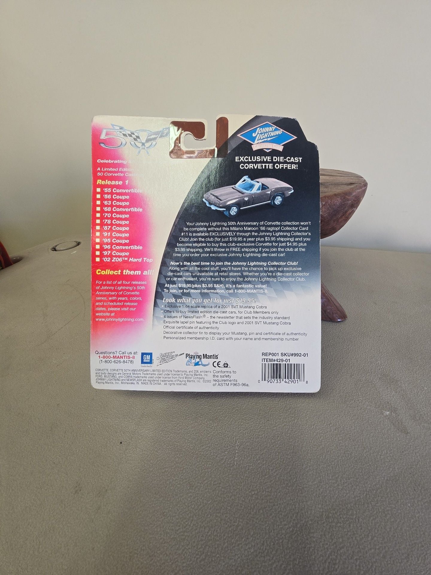 Johnny Lightning 1955 Corvette 3 of 50 Die-Cast Car Celebrating 50 Years 2