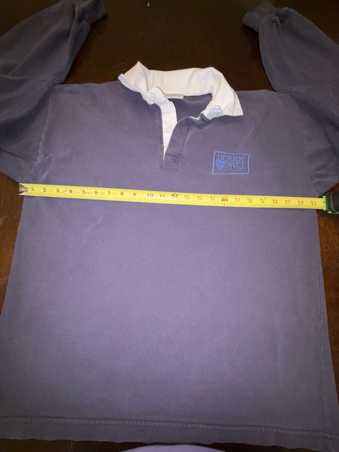 Vintage Heriot Watt University Rugby Shirt Large Navy Long Sleeve UK Cotton 7