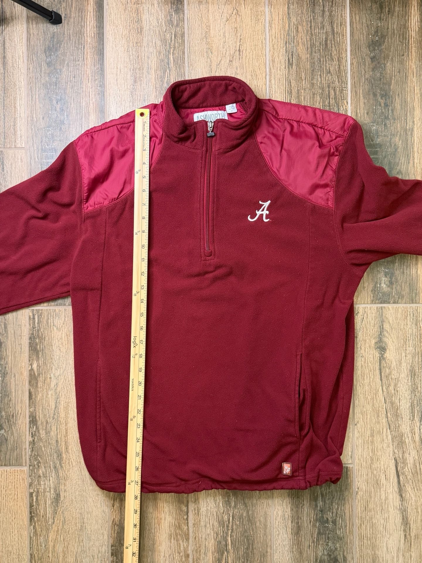 Alabama Crimson Tide 1/4 Zip Fleece XL Ashworth Weather Systems  7