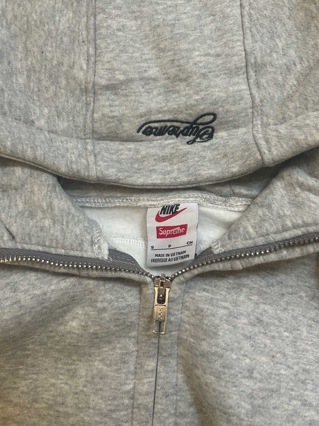 Supreme Nike Zip Up Hoodie And Sweatpants Set Grey 5