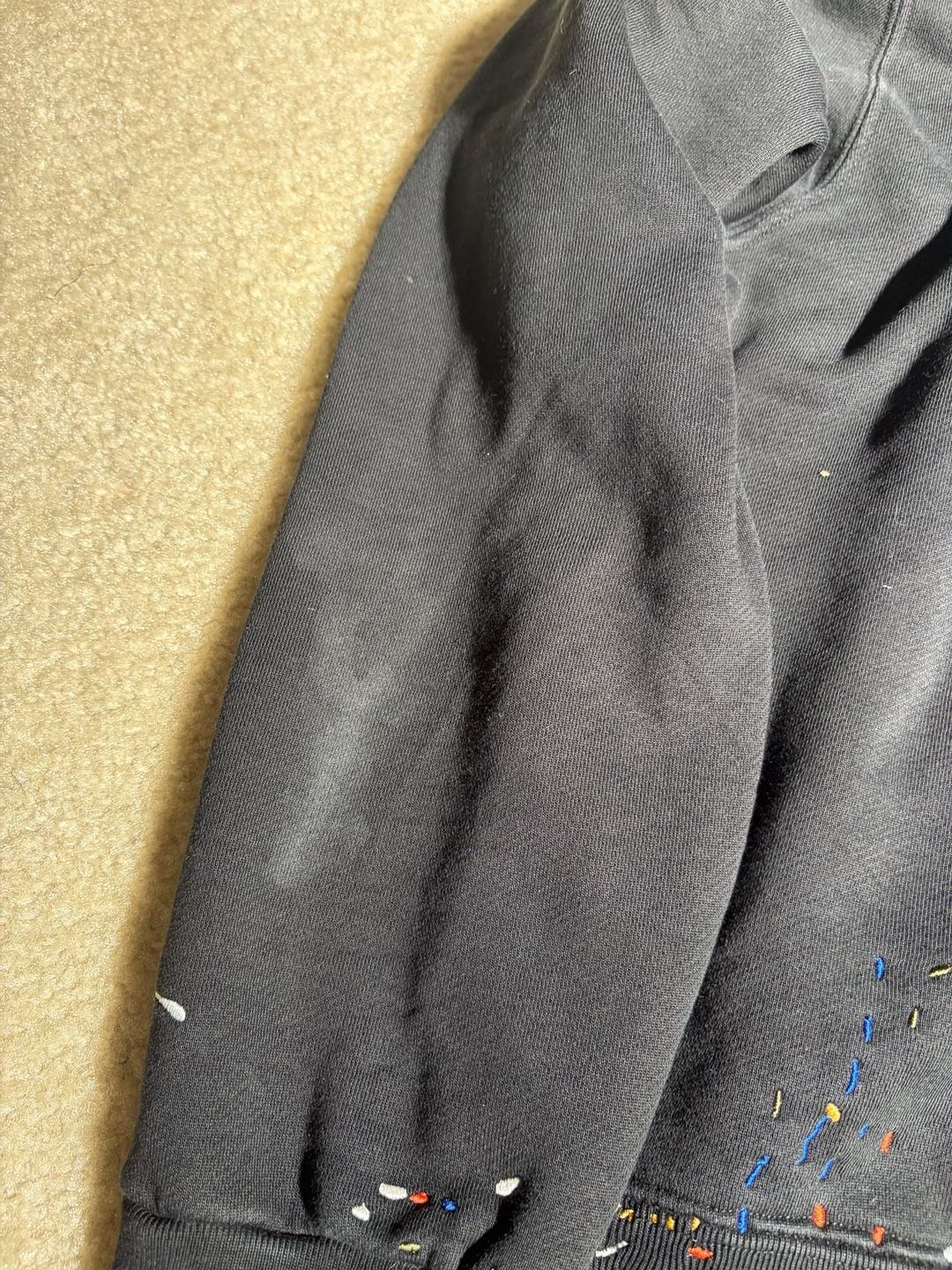 Amiri Paint Drip Logo Hoodie Black 7
