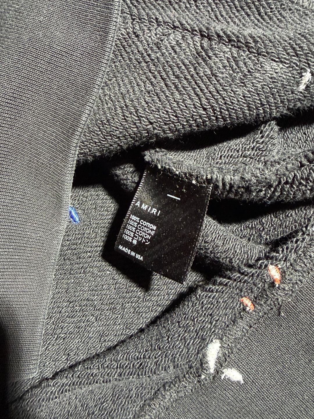 Amiri Paint Drip Logo Hoodie Black 9