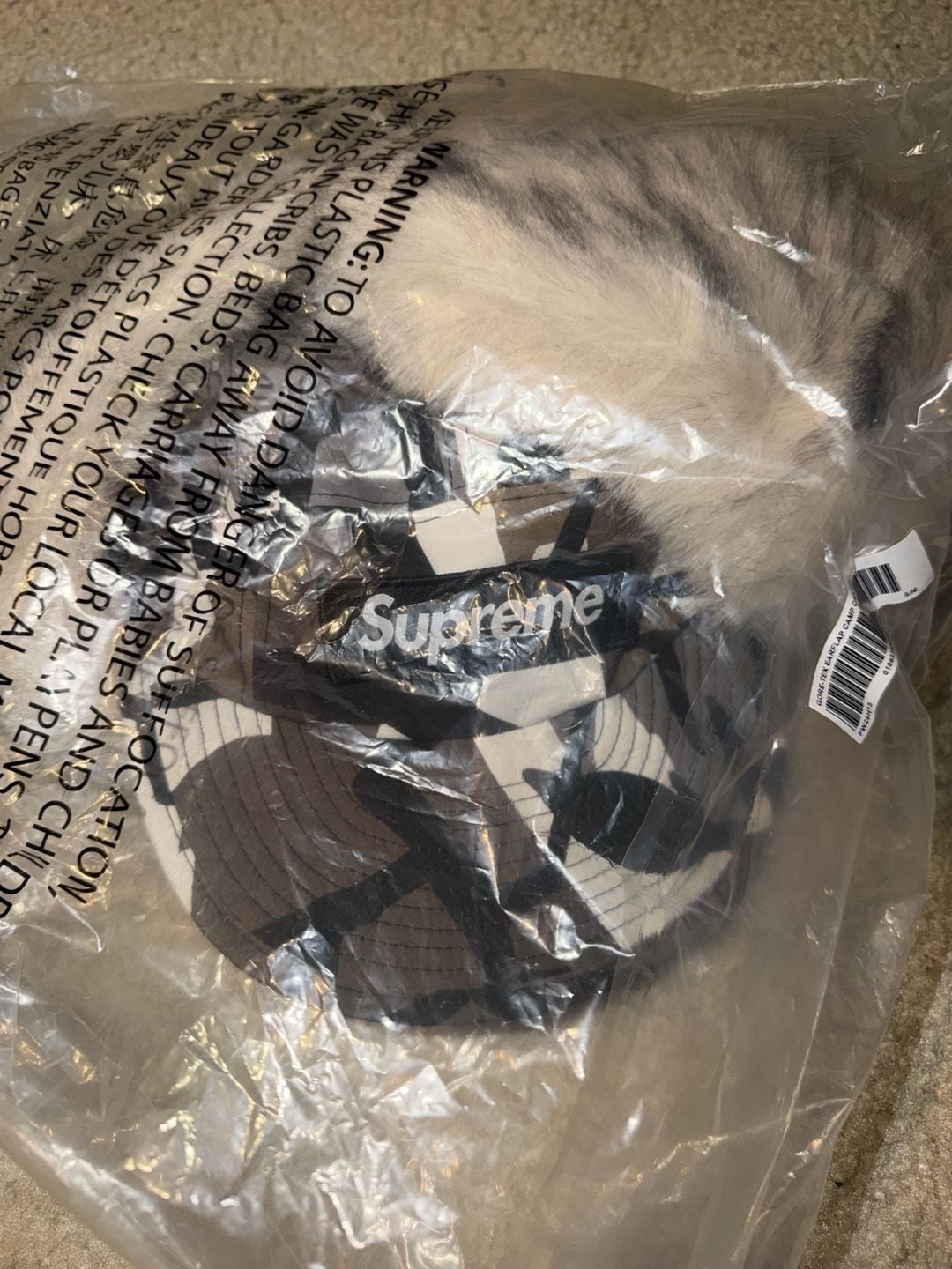 Supreme Faux Fur Trooper Hat Camo 3