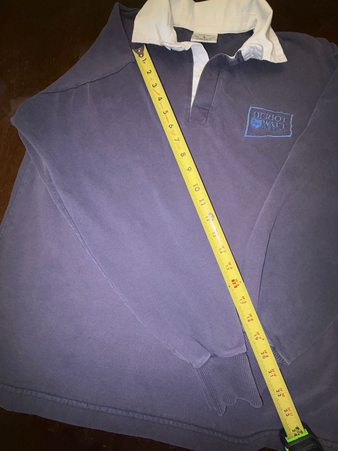Vintage Heriot Watt University Rugby Shirt Large Navy Long Sleeve UK Cotton 8