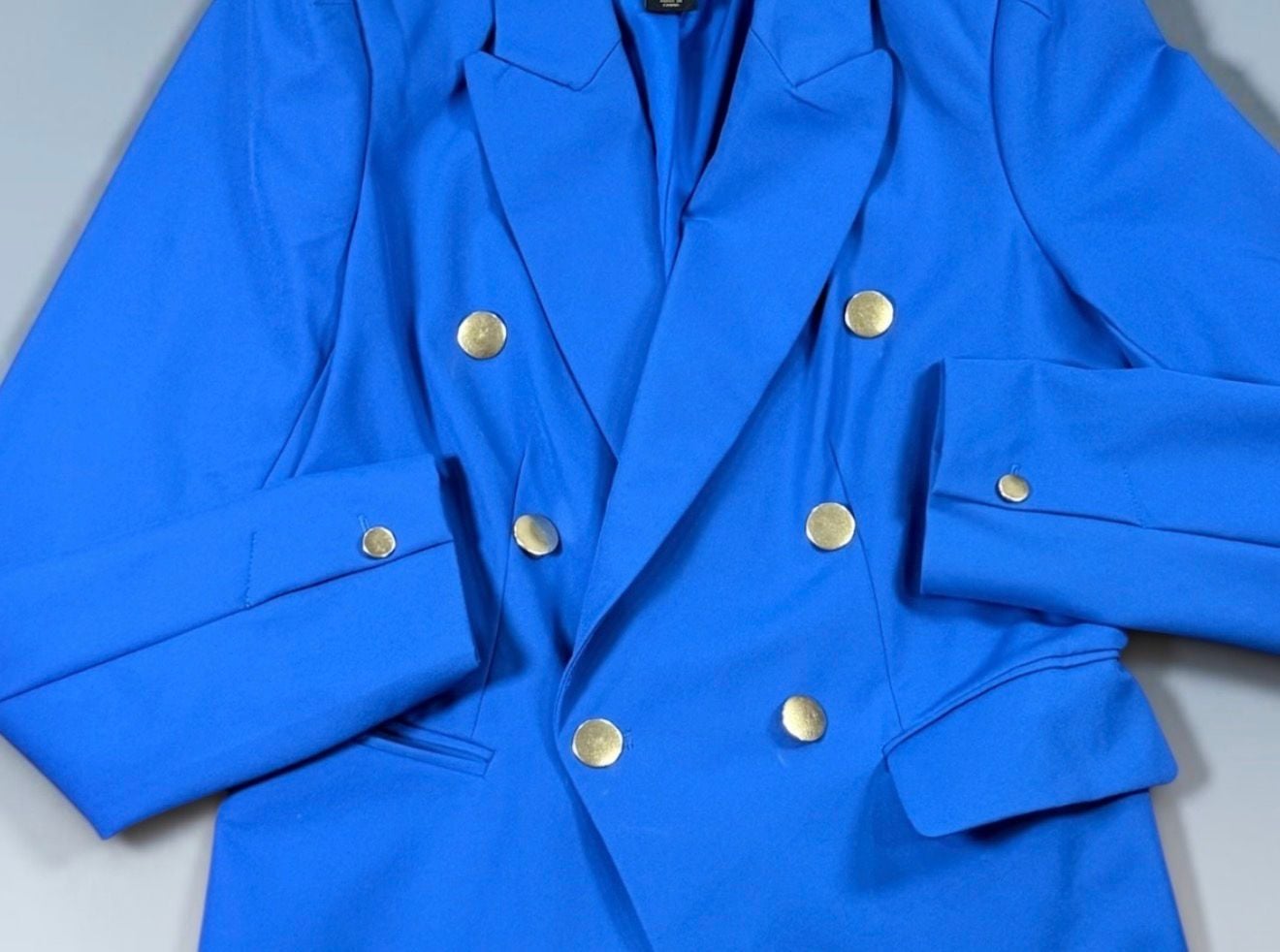 Women’s House of Harlow 1960 Blue Double Breasted Blazer Size S 5