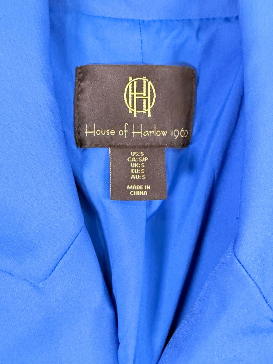Women’s House of Harlow 1960 Blue Double Breasted Blazer Size S 9