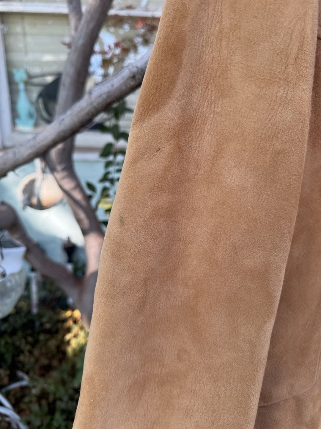 Womens (Mens) Puritan Vintage Suede Leather Western Blazer Jacket Tan Measurements in description 9
