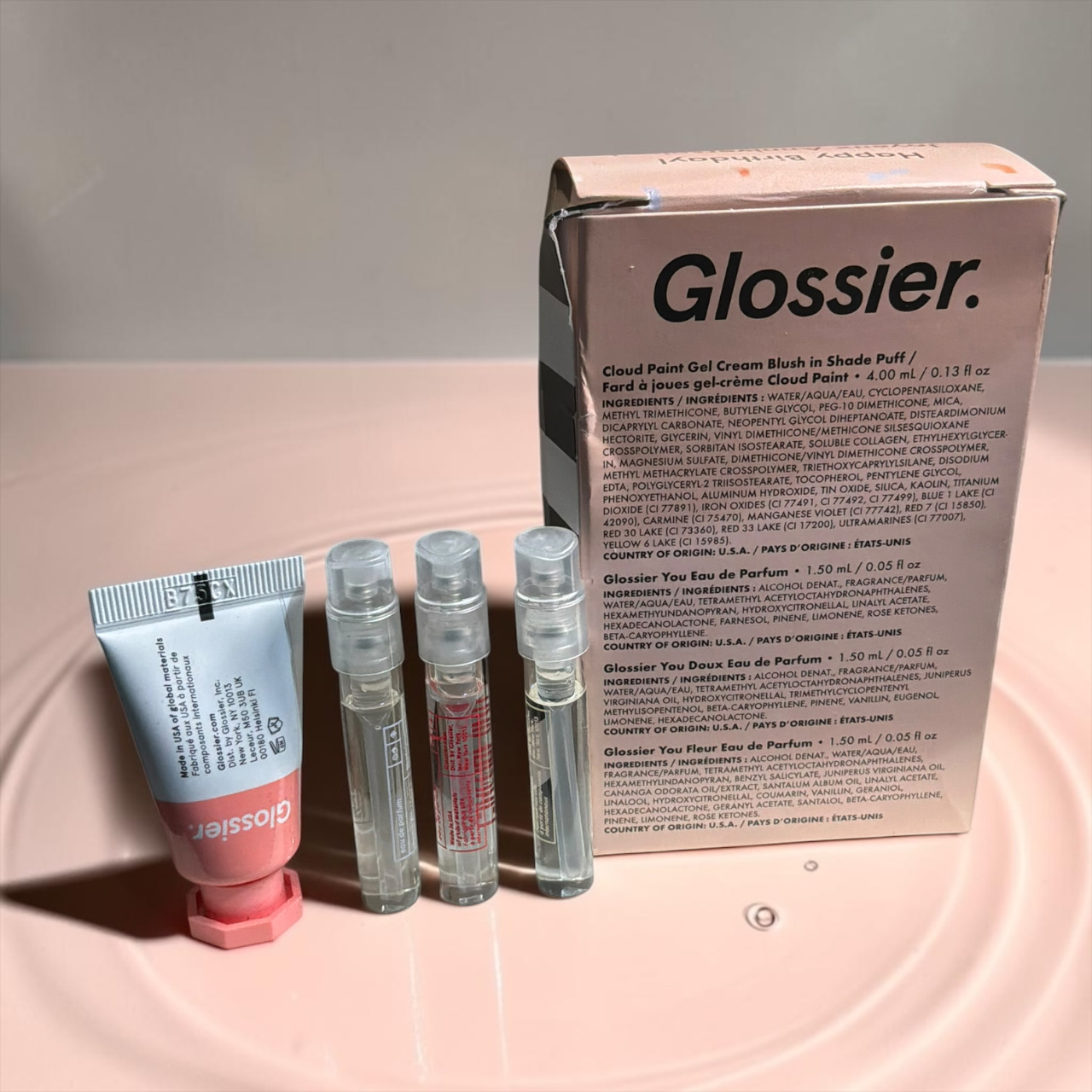 Glossier Beauty Insider Birthday Gift Set Cloud Paint Blush & Fragrances 2