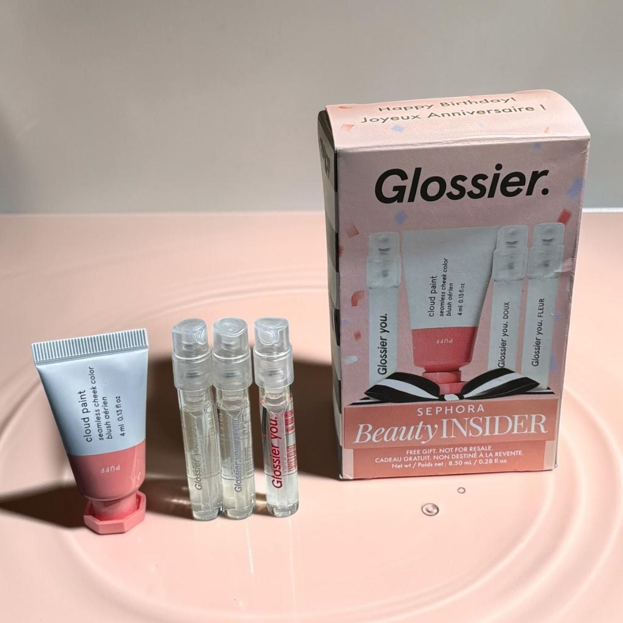 Glossier Beauty Insider Birthday Gift Set Cloud Paint Blush & Fragrances 3