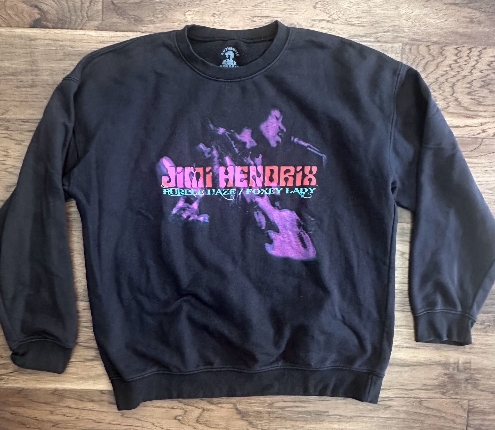 Authentic Hendrix Jimi Hendrix Purple Haze Sweatshirt Size S Black 3