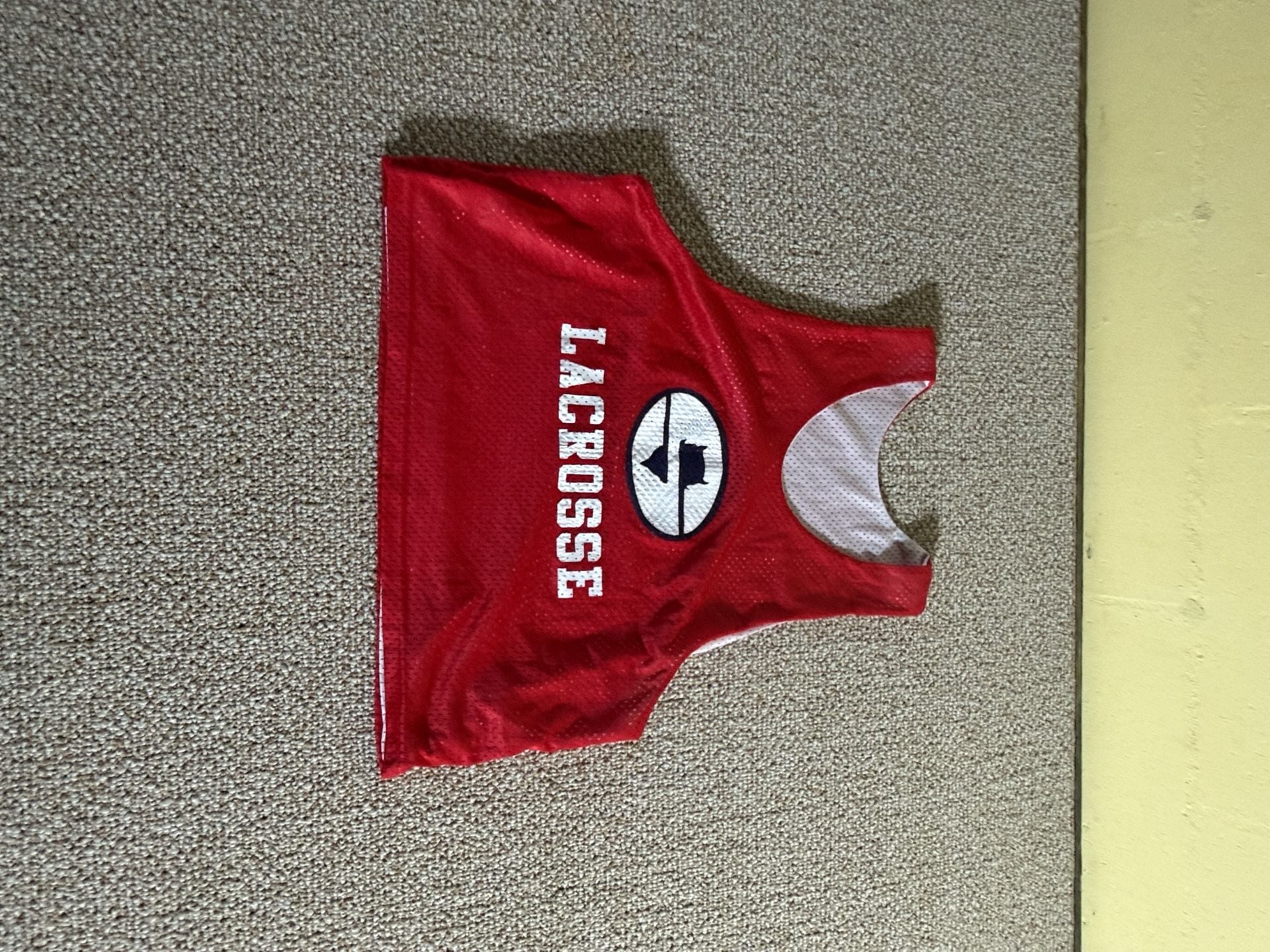 A4 Lacrosse Reversible Pinnie Jersey Adult S Red White 6