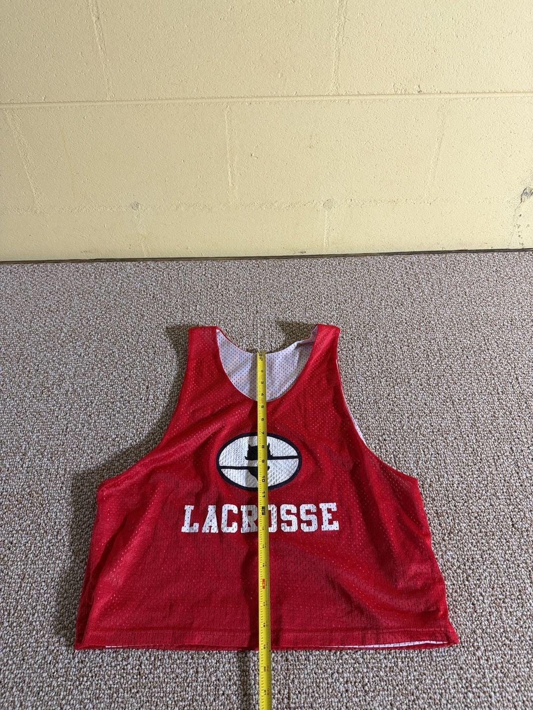 A4 Lacrosse Reversible Pinnie Jersey Adult S Red White 7