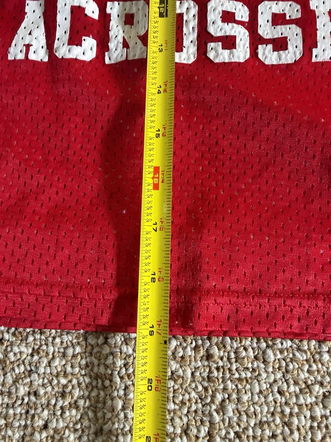 A4 Lacrosse Reversible Pinnie Jersey Adult S Red White 8