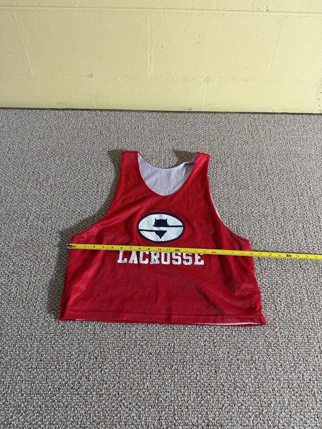 A4 Lacrosse Reversible Pinnie Jersey Adult S Red White 9