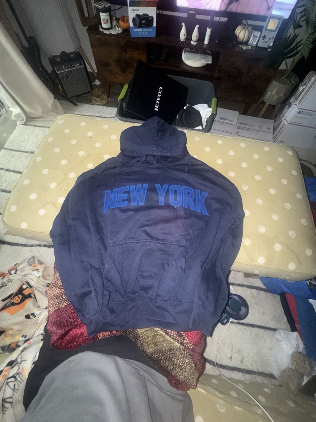 K.O.A.H. Apparel New York Hoodie Navy Blue Size XL 1