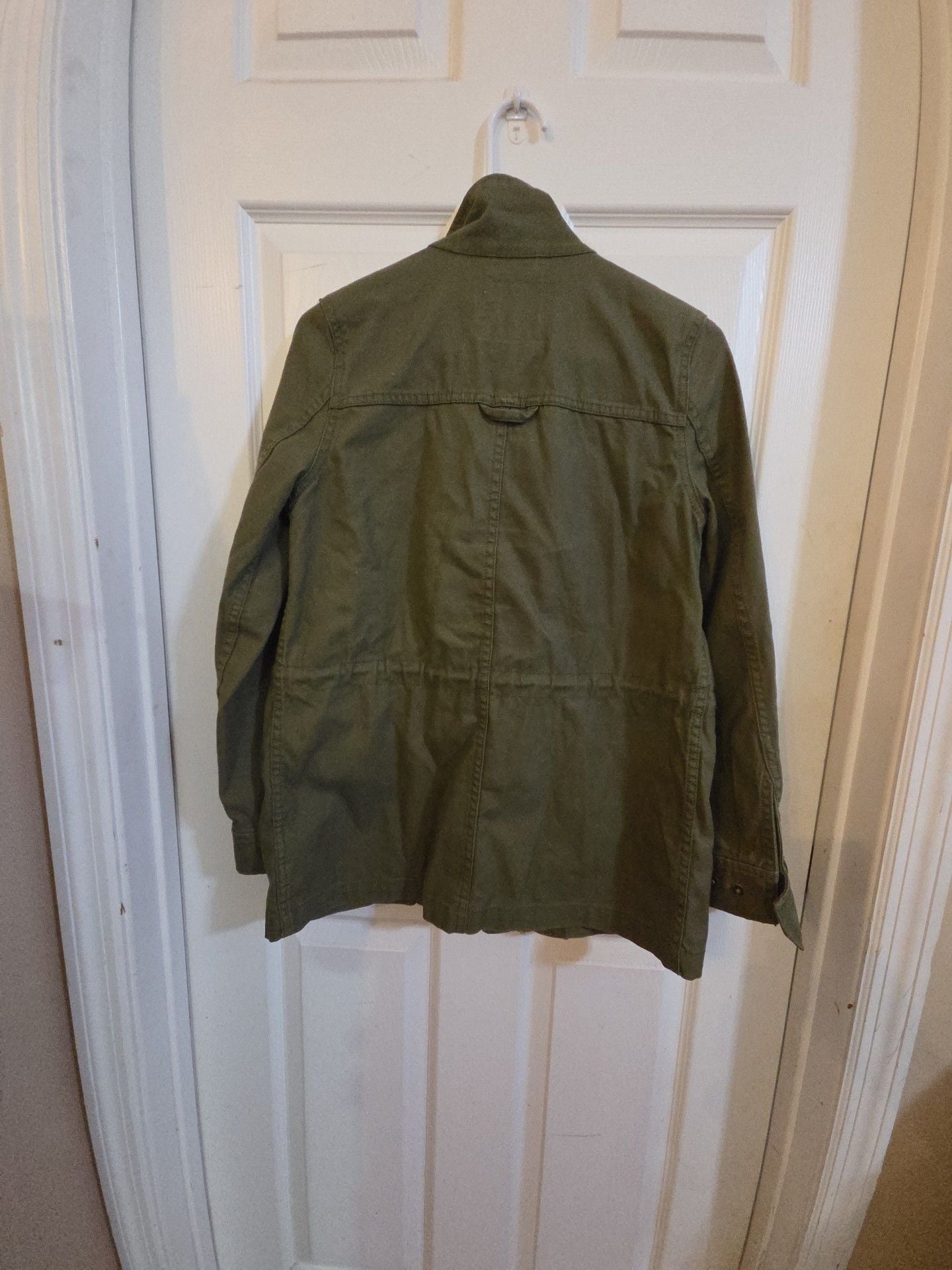 Madewell Utility Jacket Size XS Olive Green Cotton Canvas Military Field 6