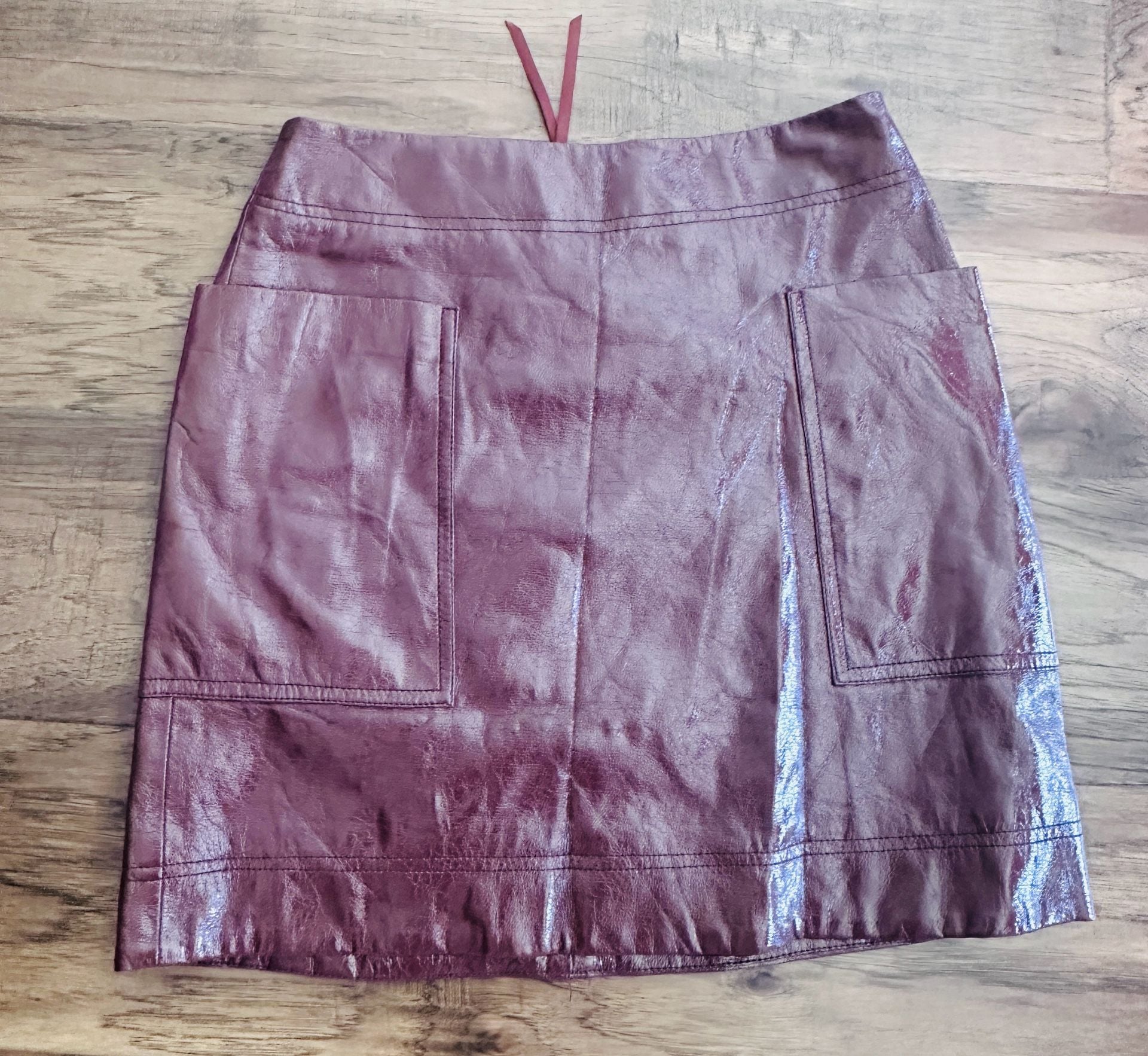 Pilcro Faux Leather Skirt Brown 3
