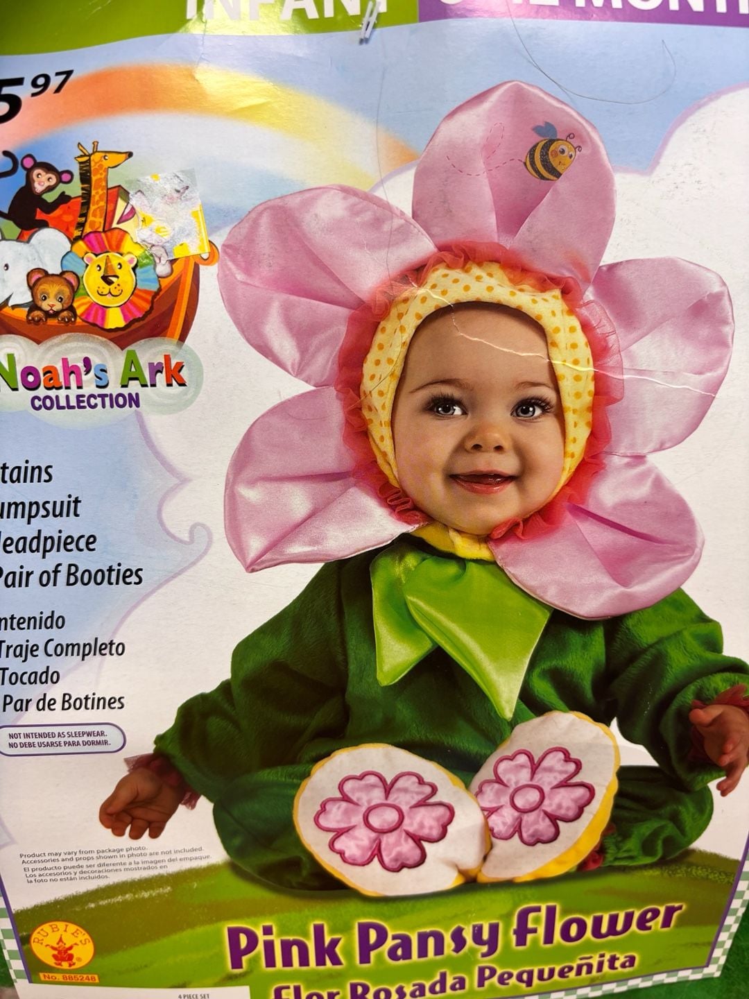 Rubies Noah's Ark Pink Pansy Flower Costume Infant 6-12 Months 2