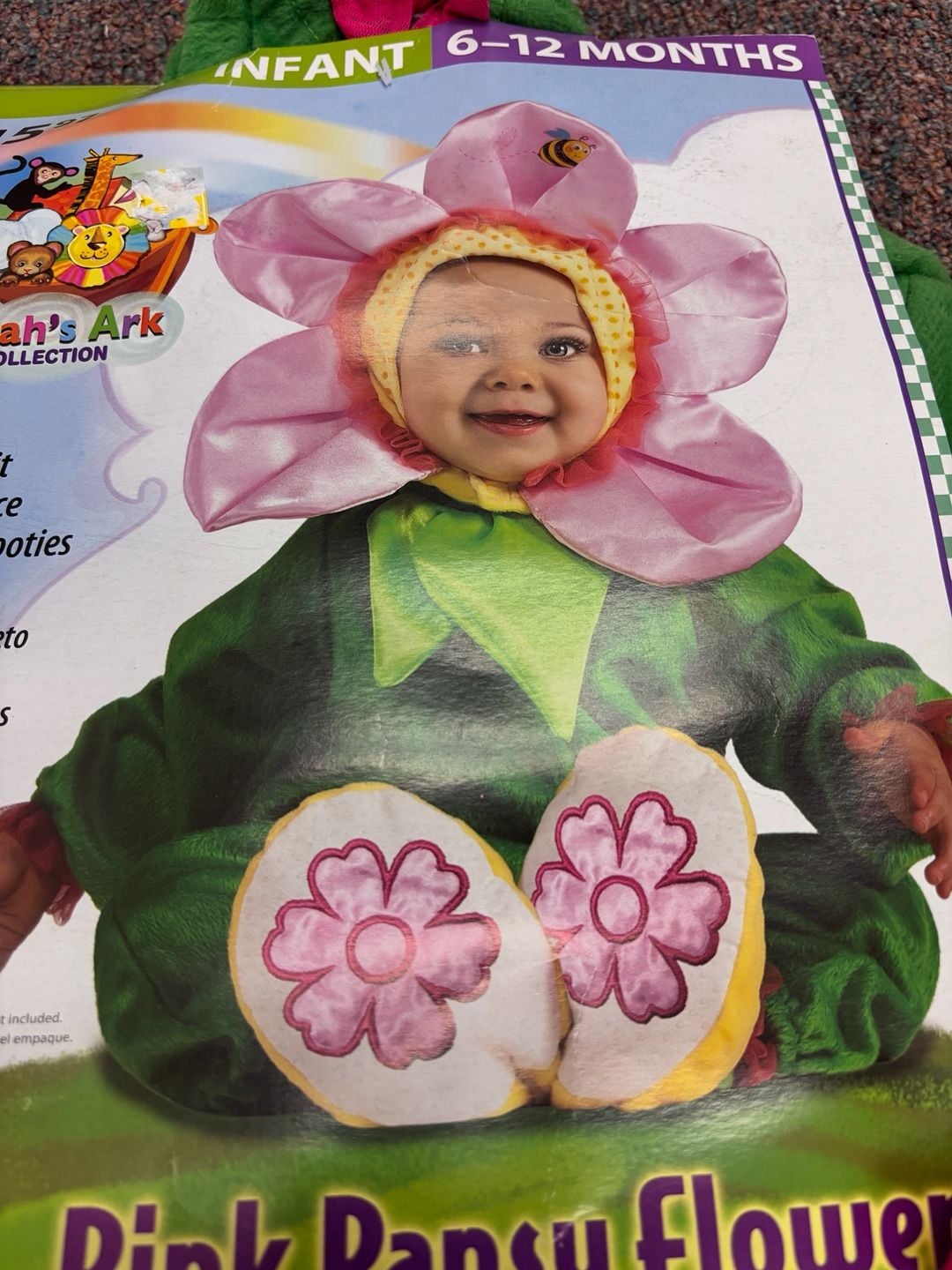 Rubies Noah's Ark Pink Pansy Flower Costume Infant 6-12 Months 3