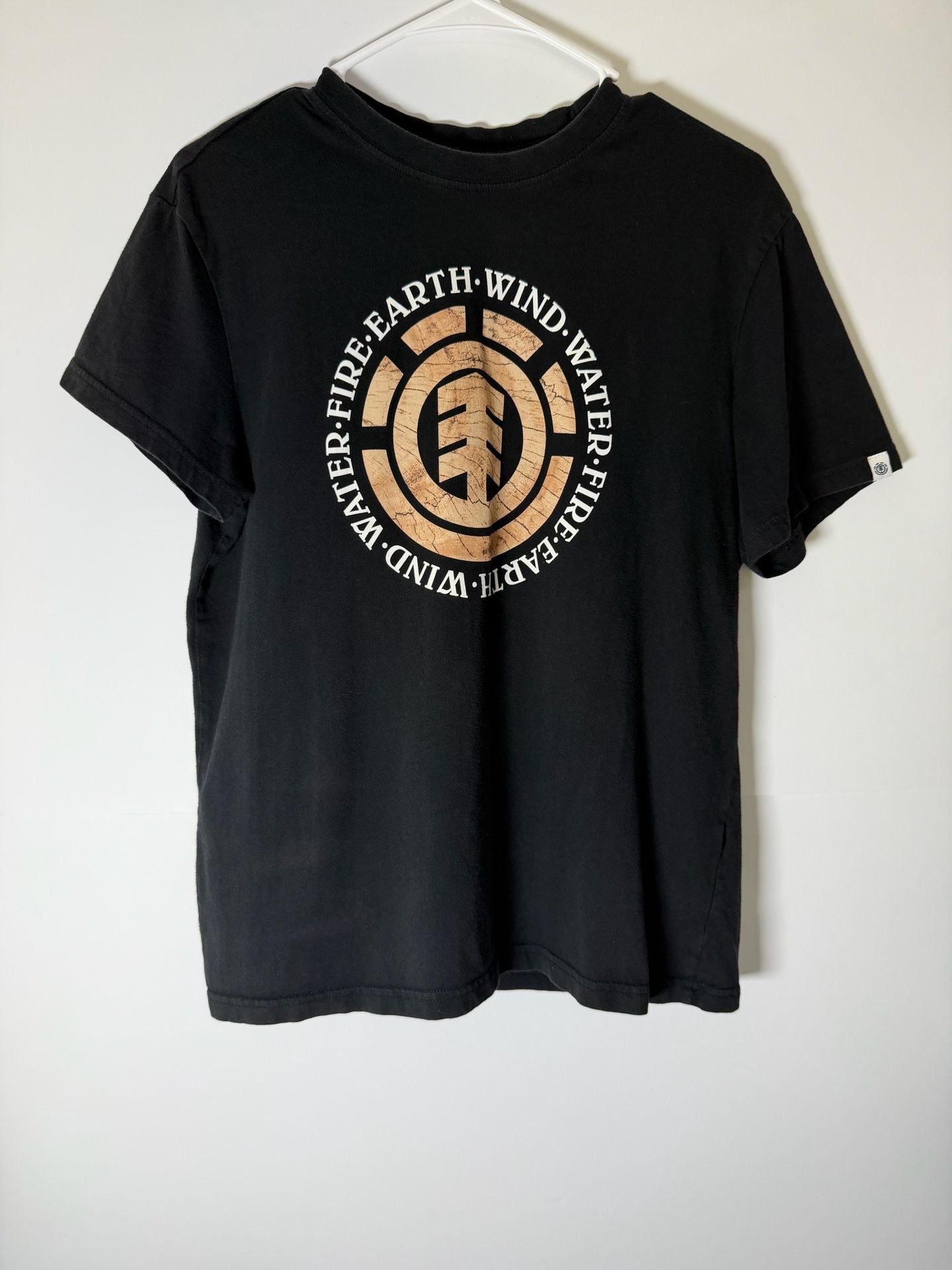 Element Earth Wind Water Fire Graphic T-Shirt Size M Black 2