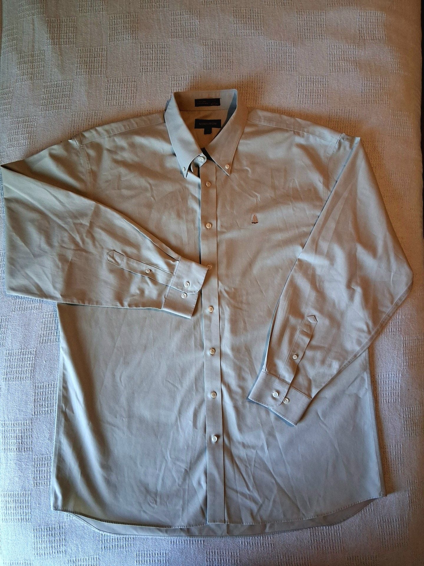 Nordstrom Button Down Shirt Size XLL Tan Long Sleeve 2