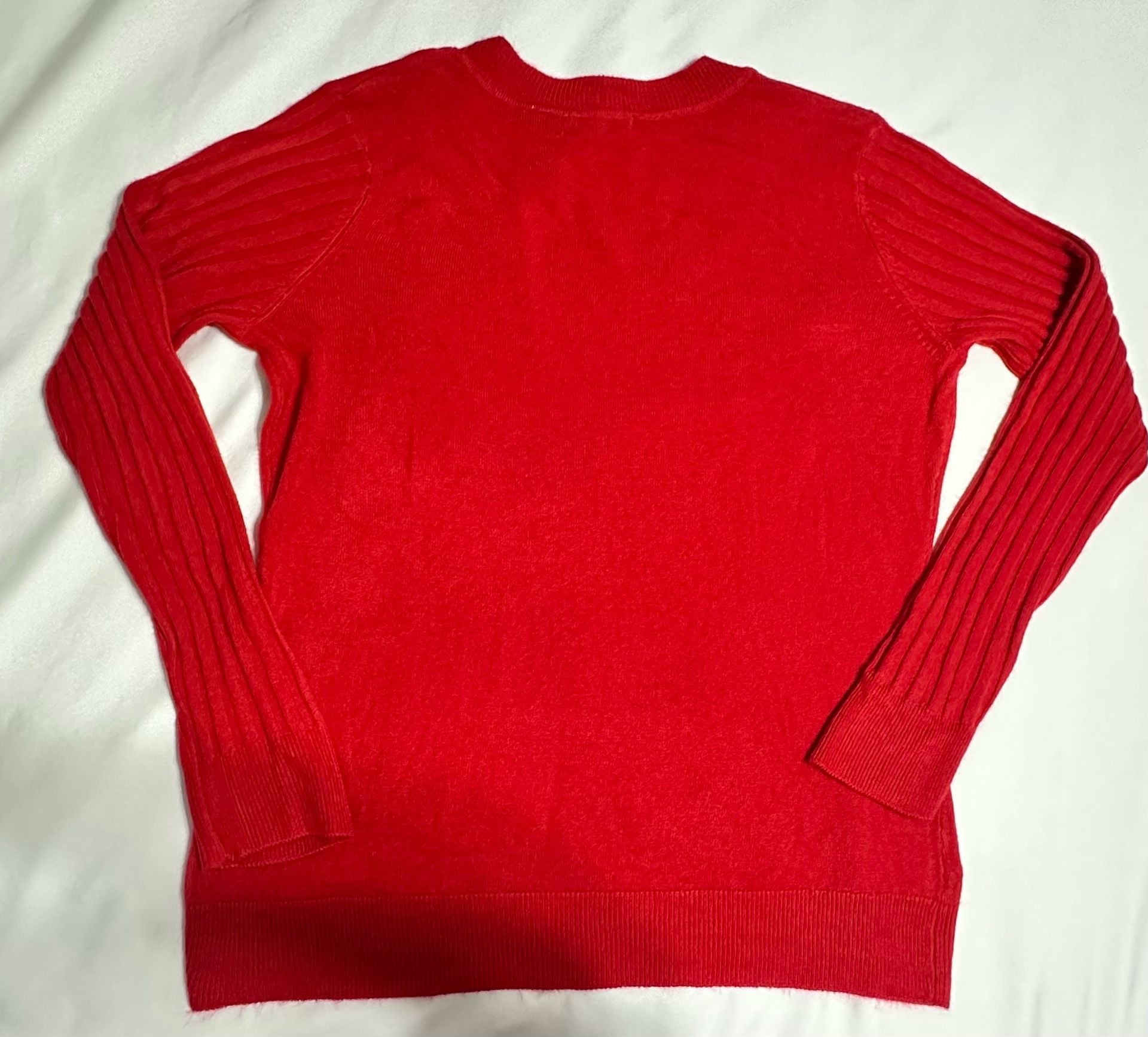 White Stag Red Cable Knit Sweater Size L 5