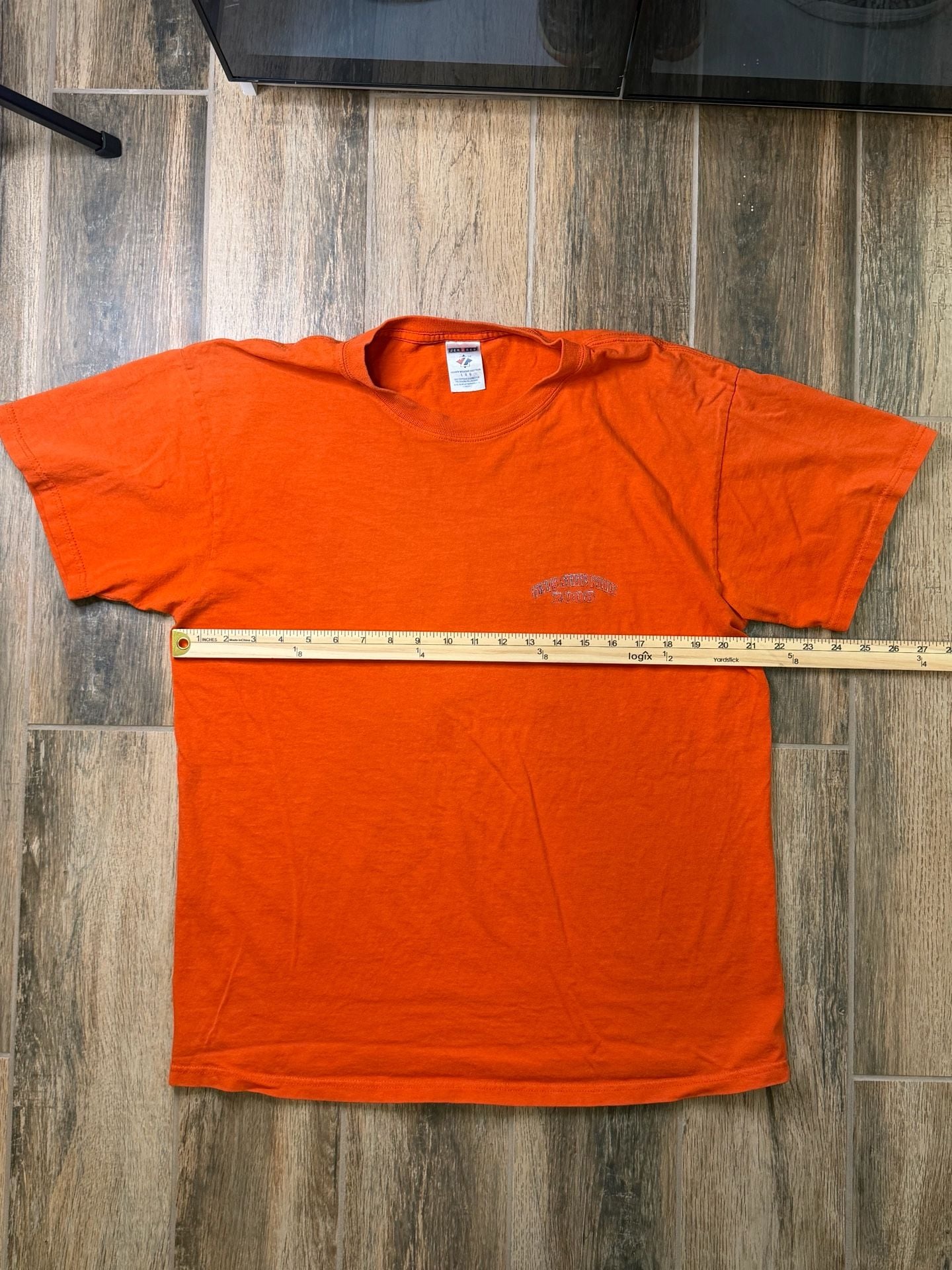 Y2K Texas State Rally 2008 T-Shirt Size L Orange Motorcycle American 6